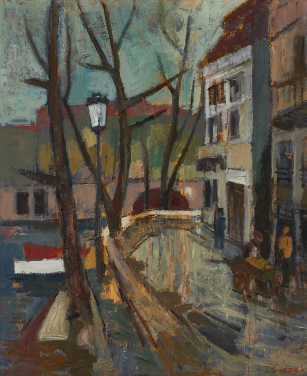 JERZY LUCZAK-SZEWCZYK (Polen 1923-1975 Sverige): Quai d'Anjou - Paris