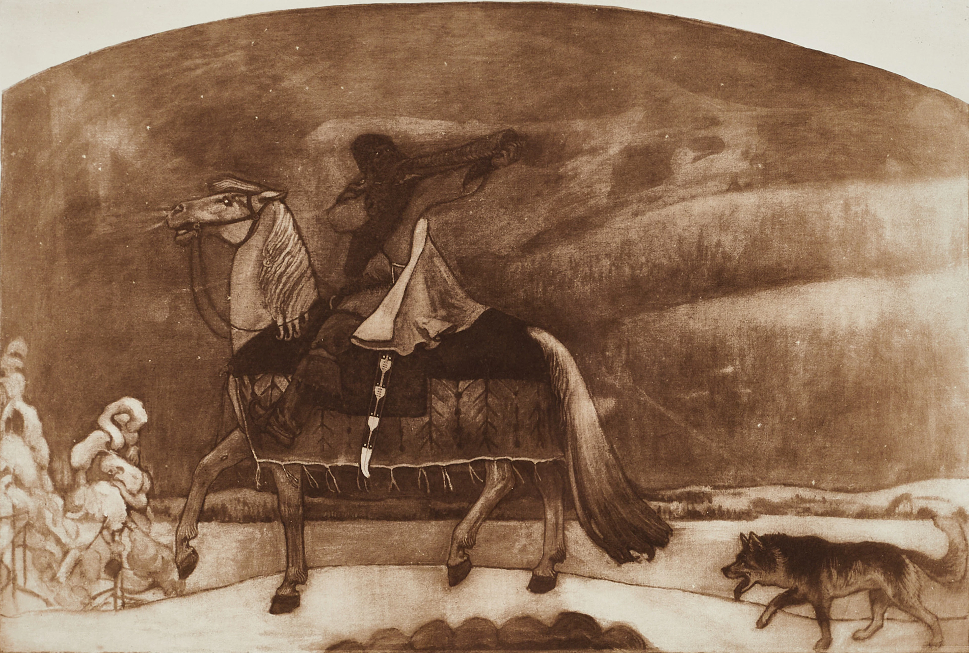 AKSELI GALLEN-KALLELA (Finland, 1907-1931), efter, "Kullervon sotaanlähtö".