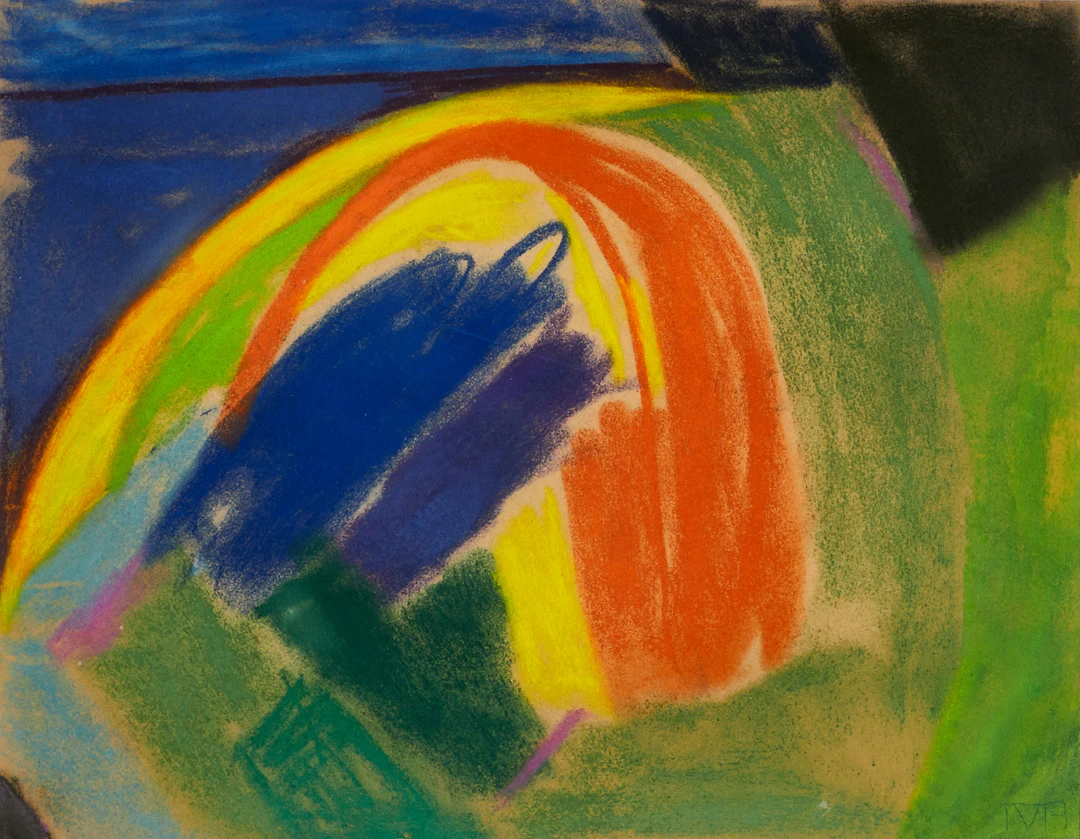 TORA VEGA HOLMSTRÖM (1880-1967), Komposition - Kåseberga backar, monogramsignera