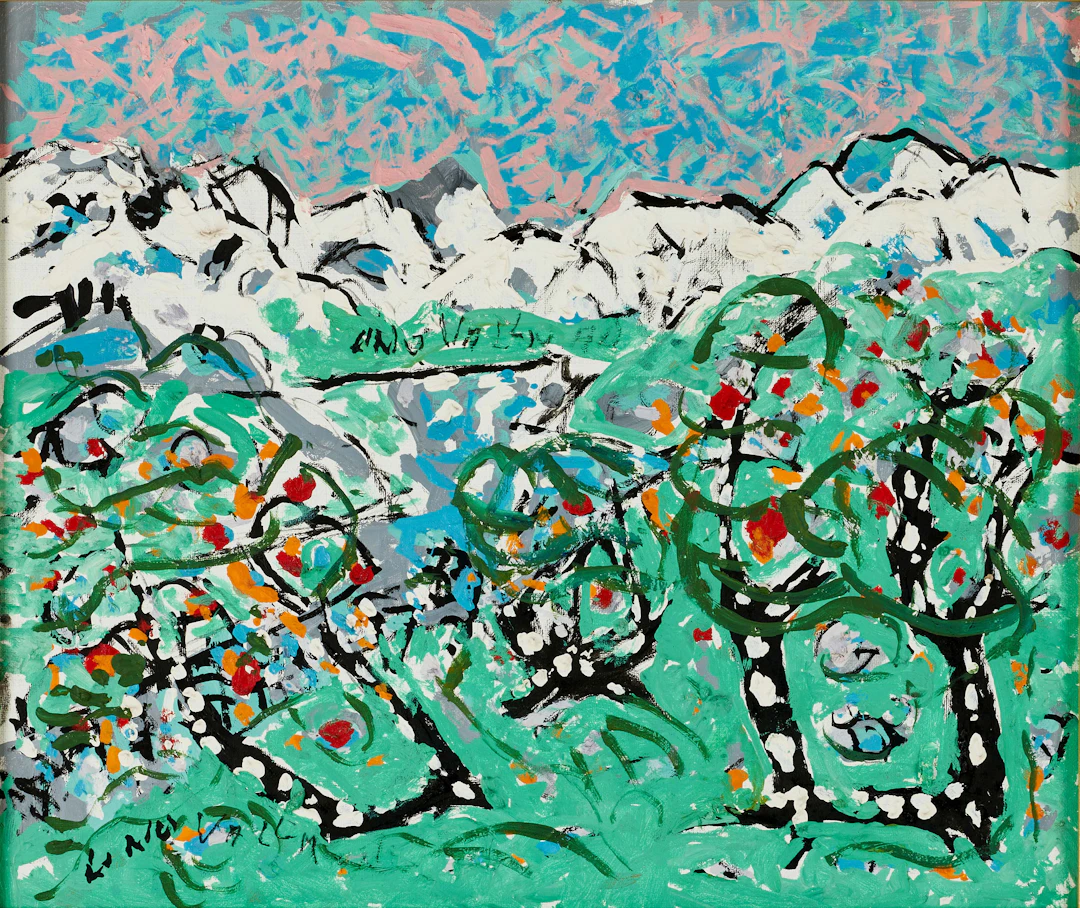 UNO VALLMAN (SVERIGE, 1913–2004). Fjällandskap, signerad, olja på duk.