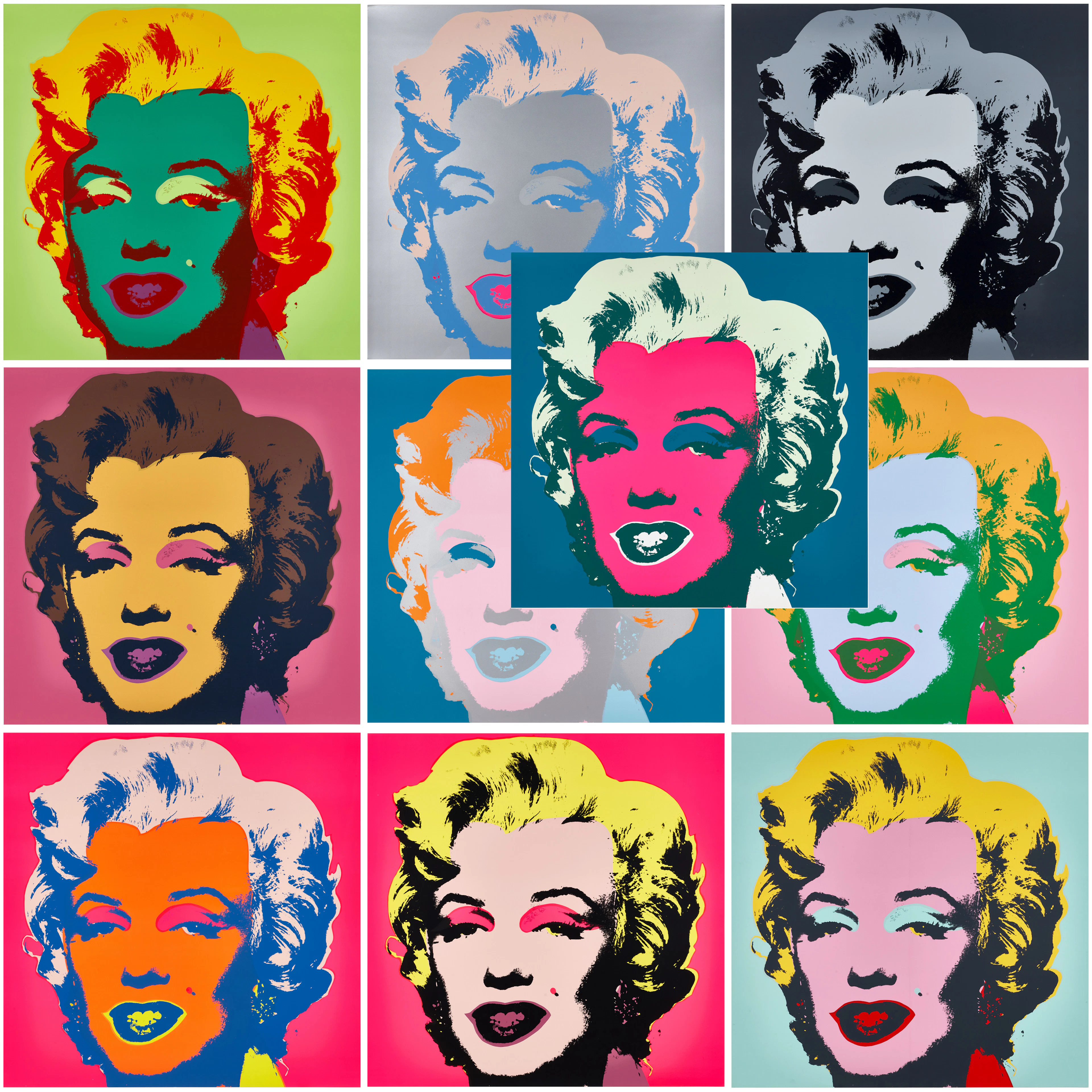 MARILYN MONROE, Andy Warhol, efter, 2000-tal, portfölj innehållande 10 blad.