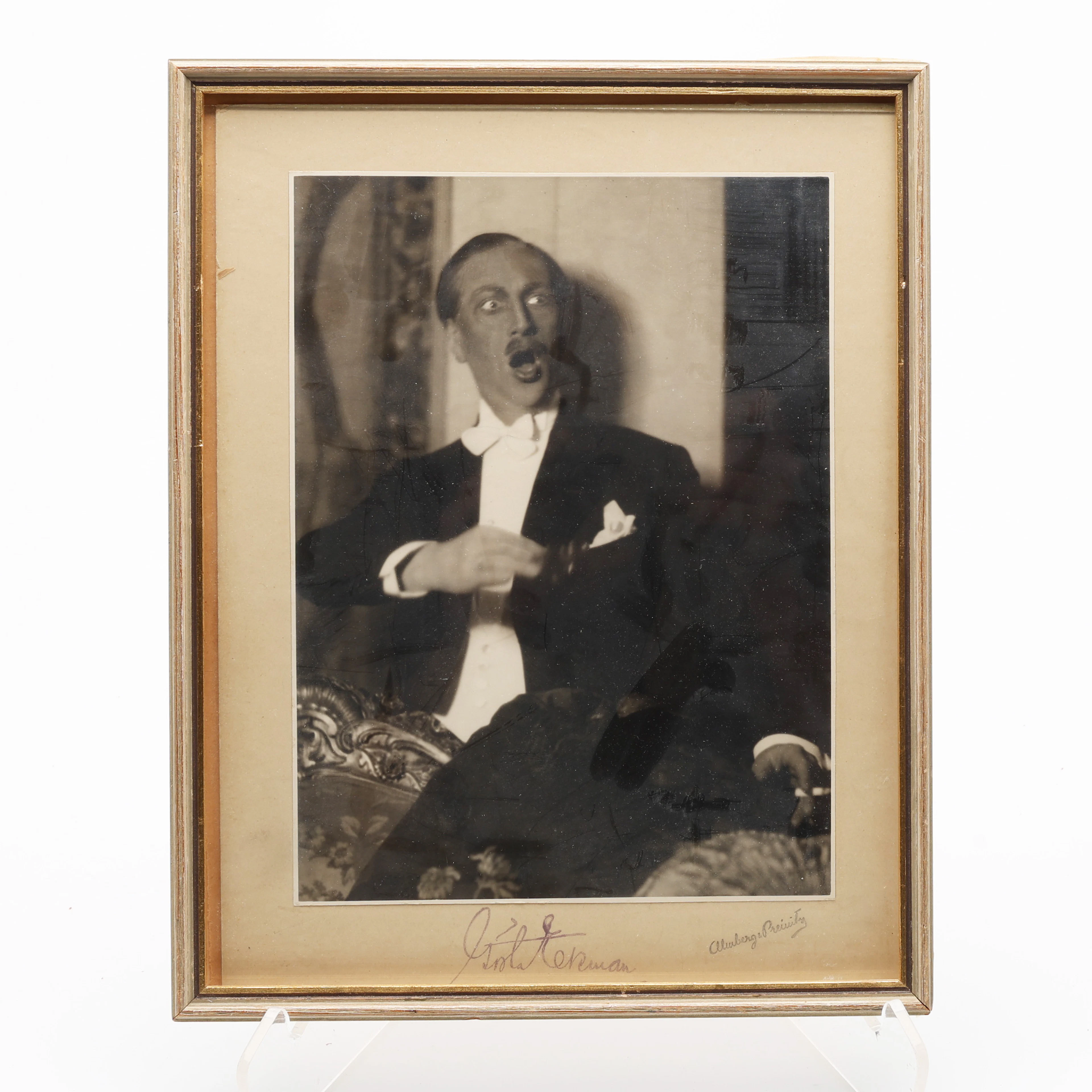 AUTOGRAF. GÖSTA EKMAN D.Ä. (1890-1938). SVENSK SKÅDESPELARE.