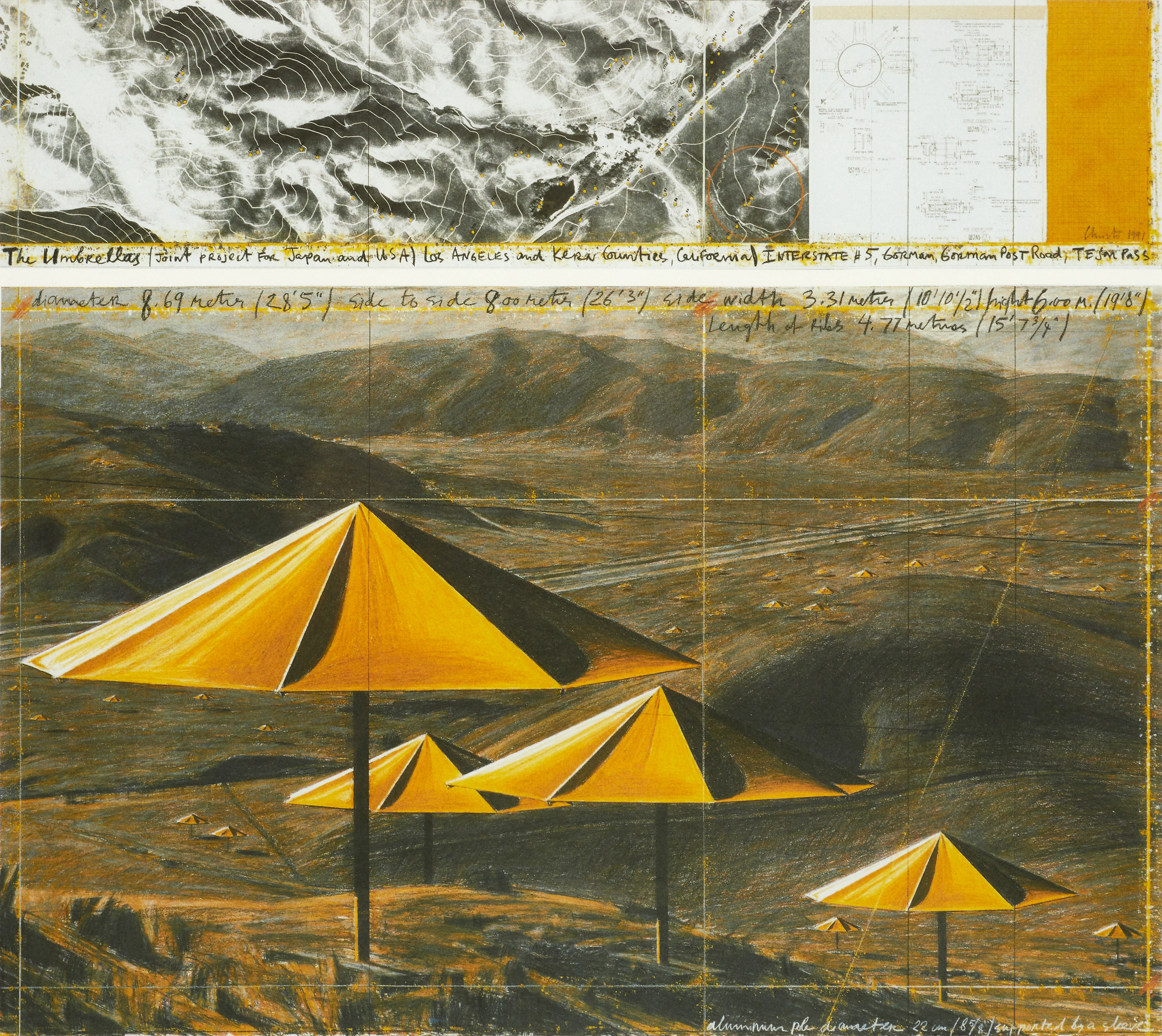 CHRISTO & JEANNE-CLAUDE. "The Umbrellas (Joint project for Japan and