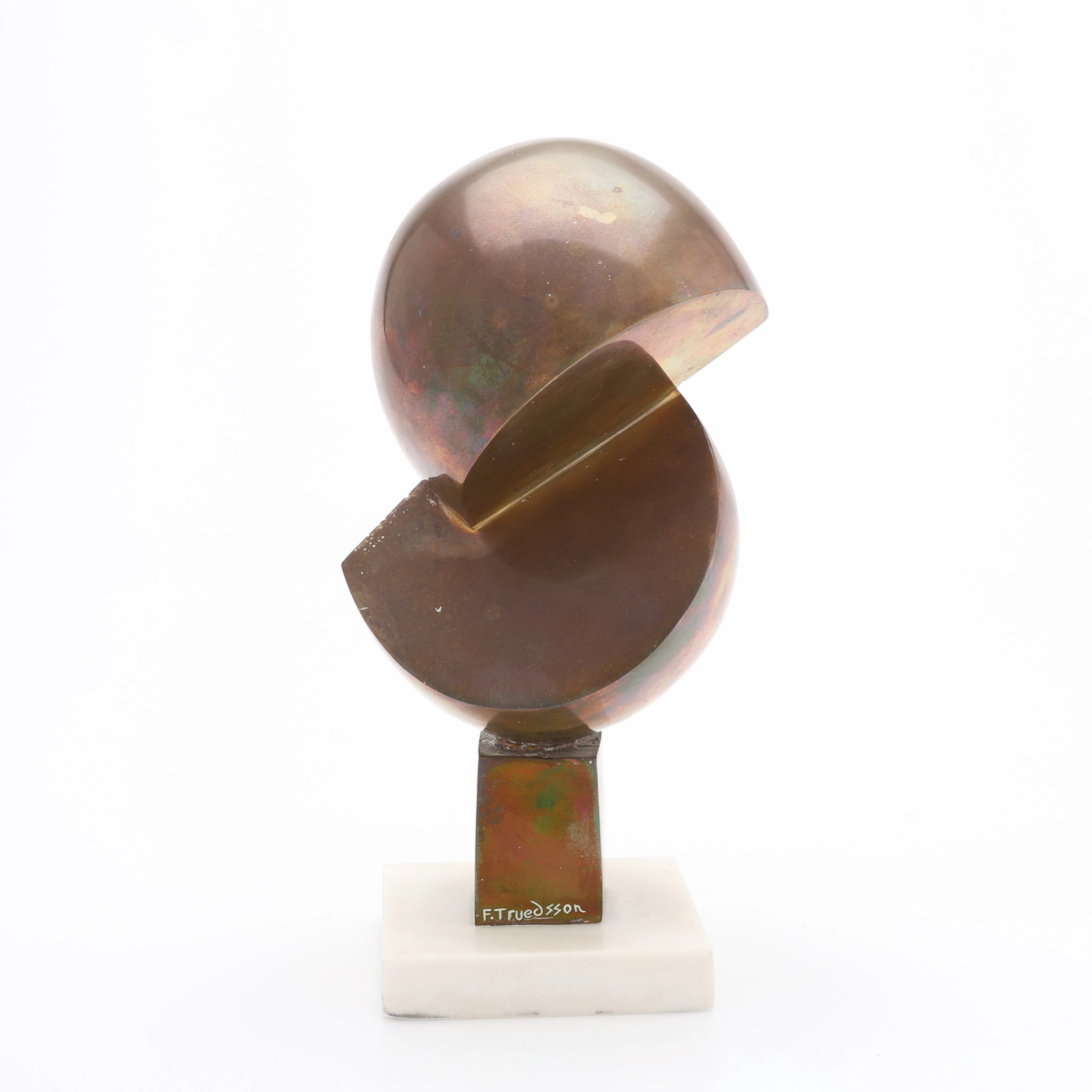 FOLKE TRUEDSSON (1913-1989). SKULPTUR, BRONS, "SAMSPEL", SIGNERAD