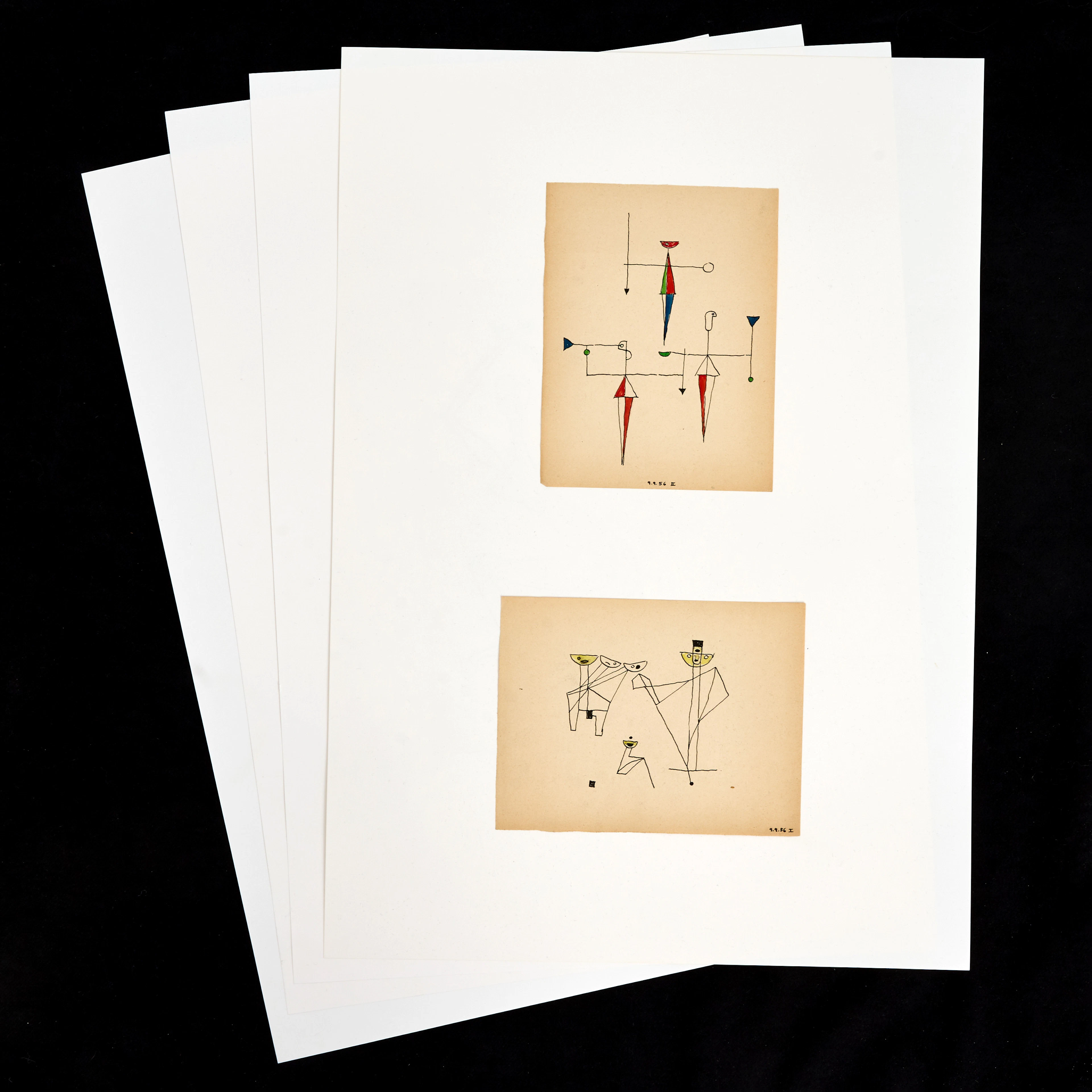 HEINZ SEVENICH (Aachen/Tyskland 1935-2023): (5): Figurstudier, daterade