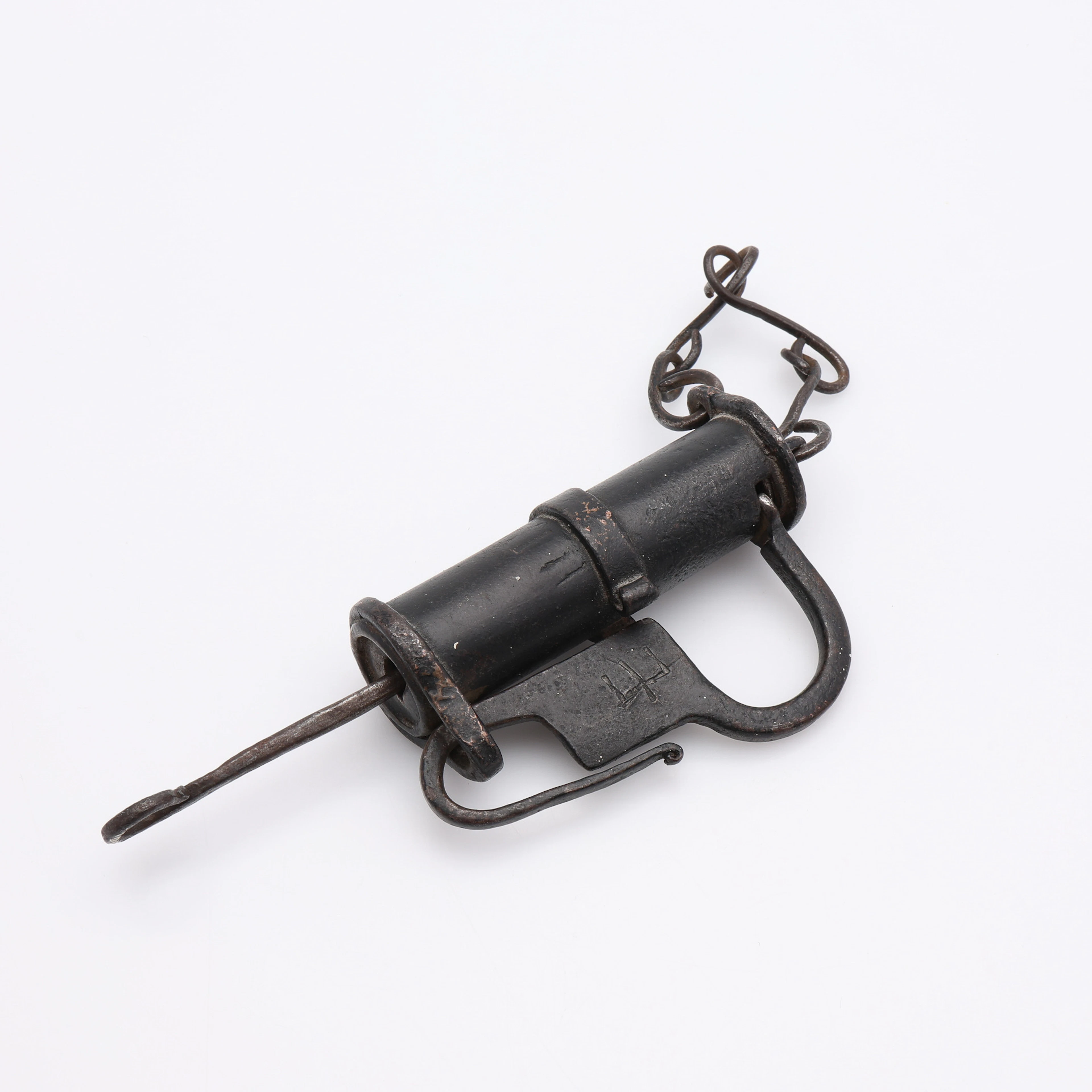 HÄNGLÅS/BULTLÅS, järnsmide, 16/1700-tal.