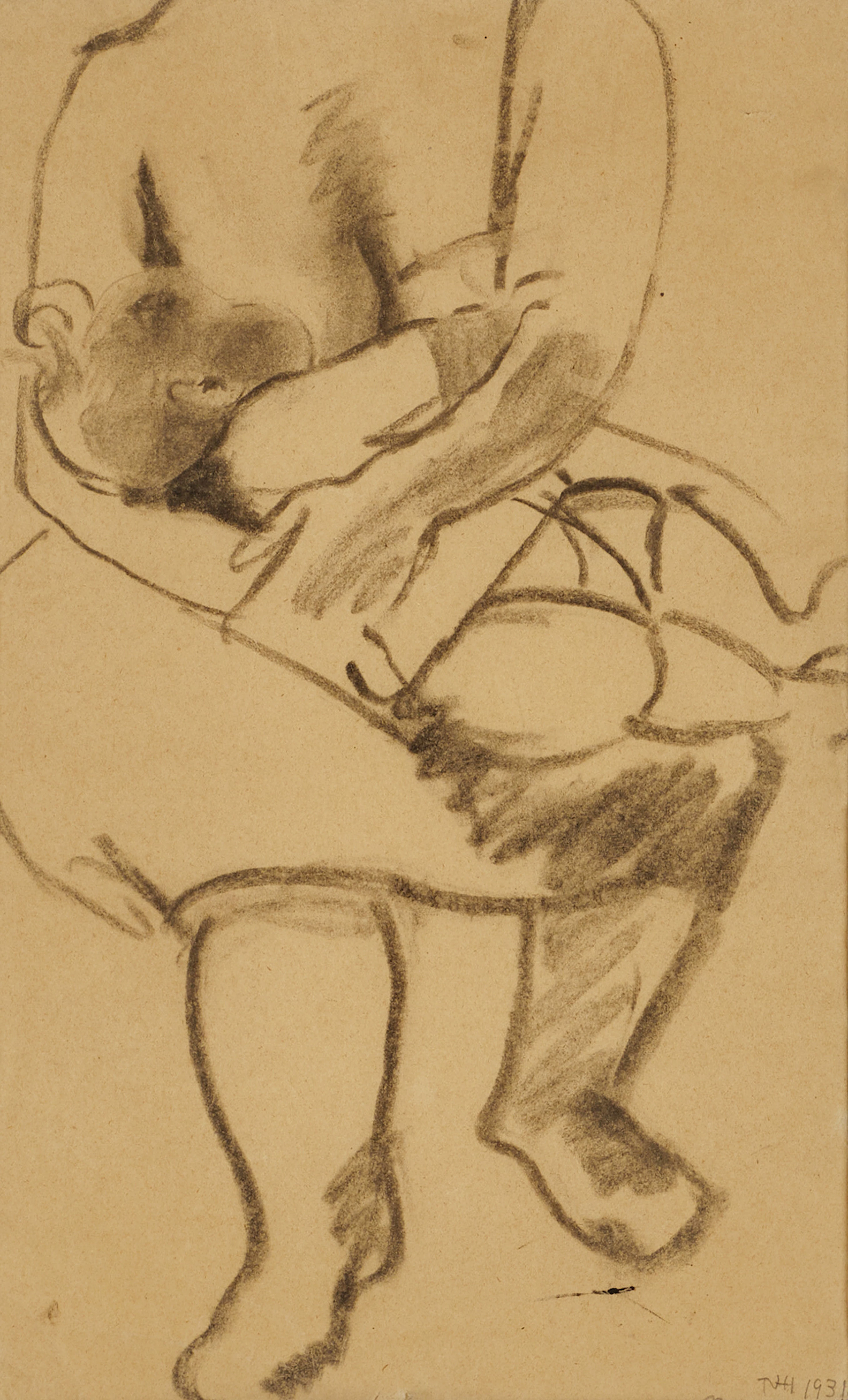TORA VEGA HOLMSTRÖM (Åkarp 1880-1967 Lund). Mor och barn, "Cathhérine