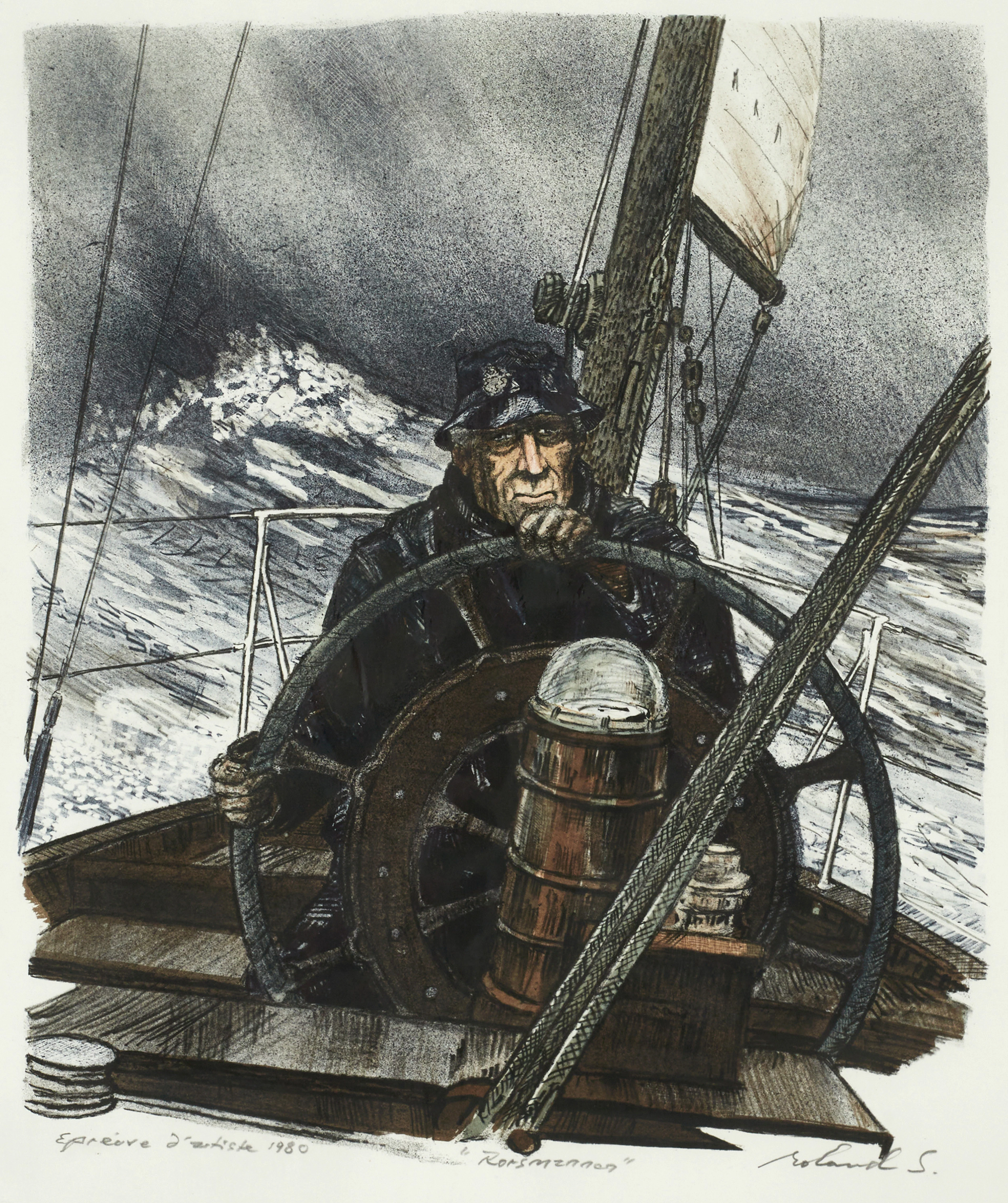 ROLAND SVENSSON (1910-2003). "Rorsman - Jacob Wallenberg”, signerad