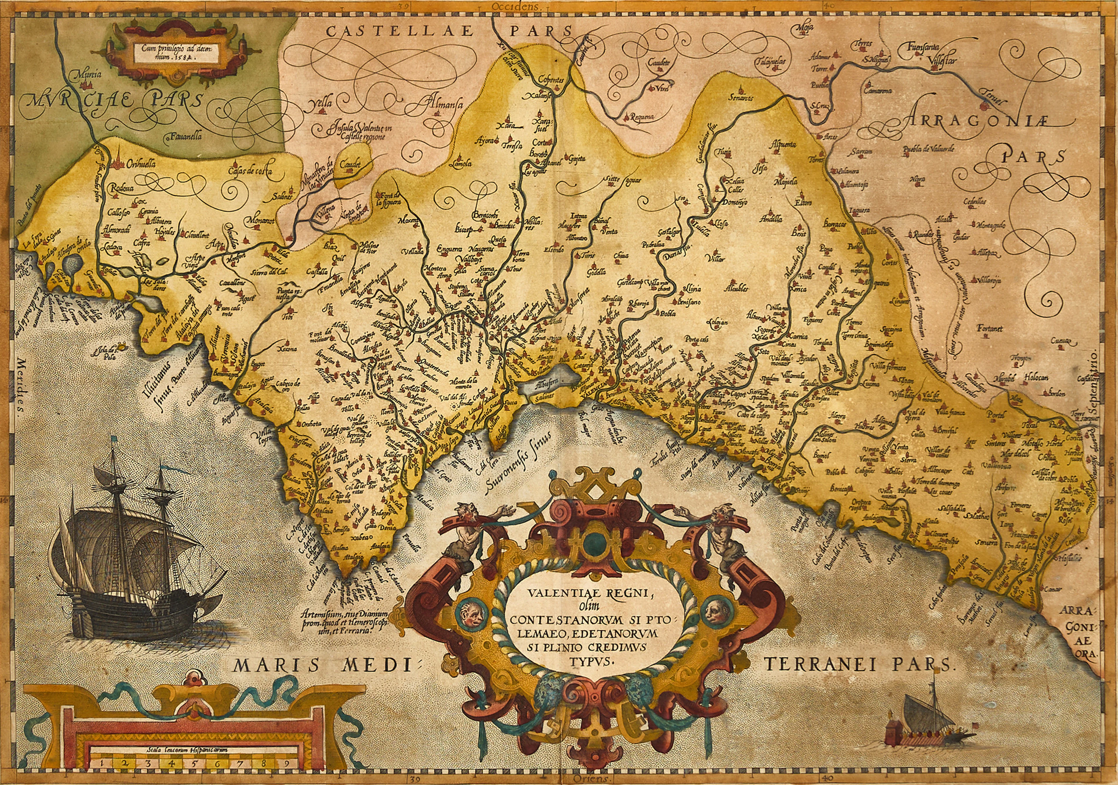 ORTELIUS, Valentiae Regni, 1584.