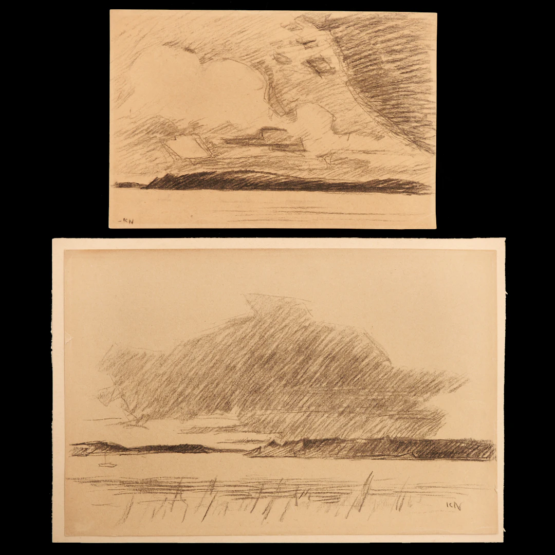 KARL NORDSTRÖM (Tjörn 1855-1923 Drottningholm). Ovädersmoln från Skärmholmen