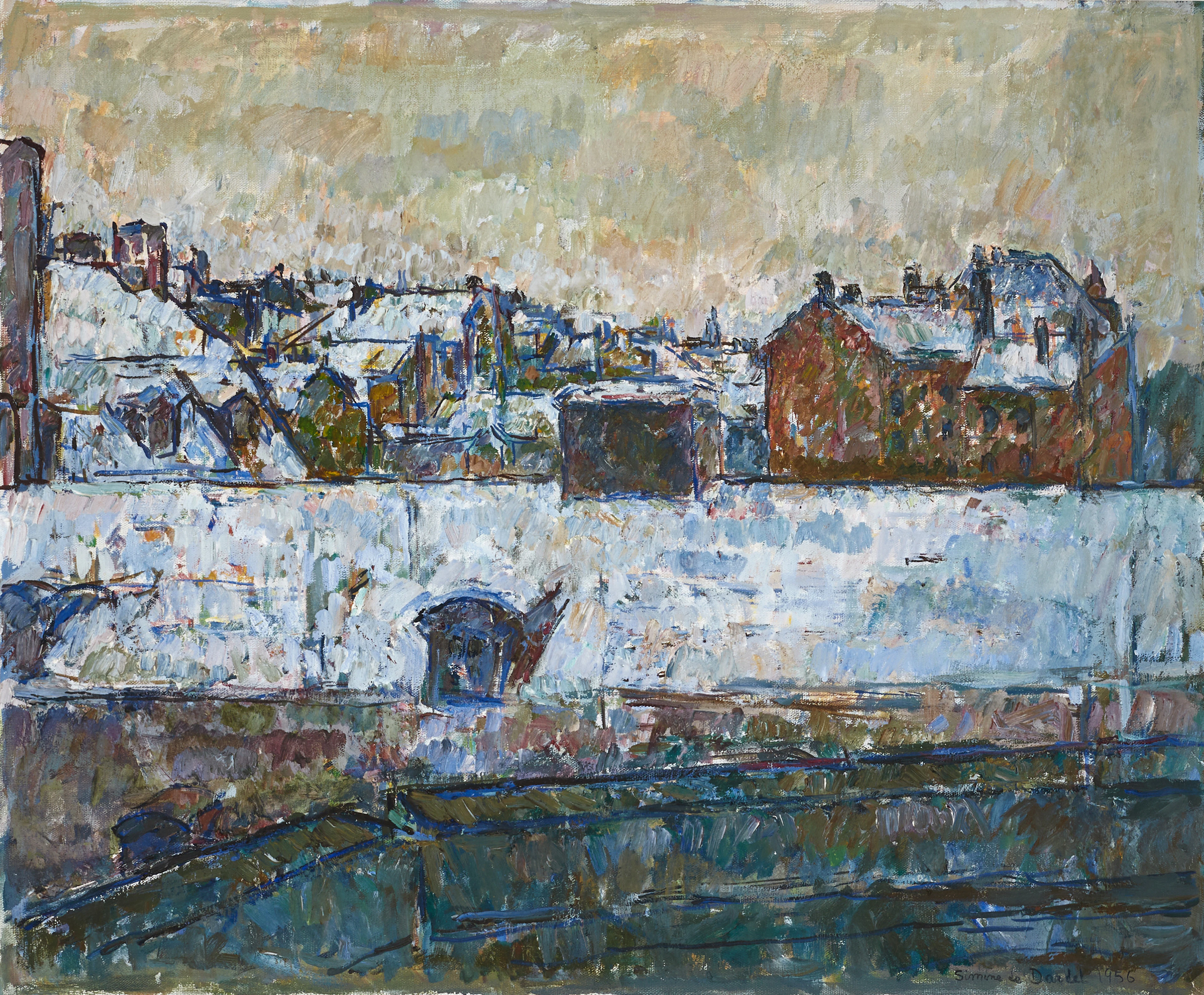SIMONE DE DARDEL (1913–1996). "Vinter, tak", signerad och daterad