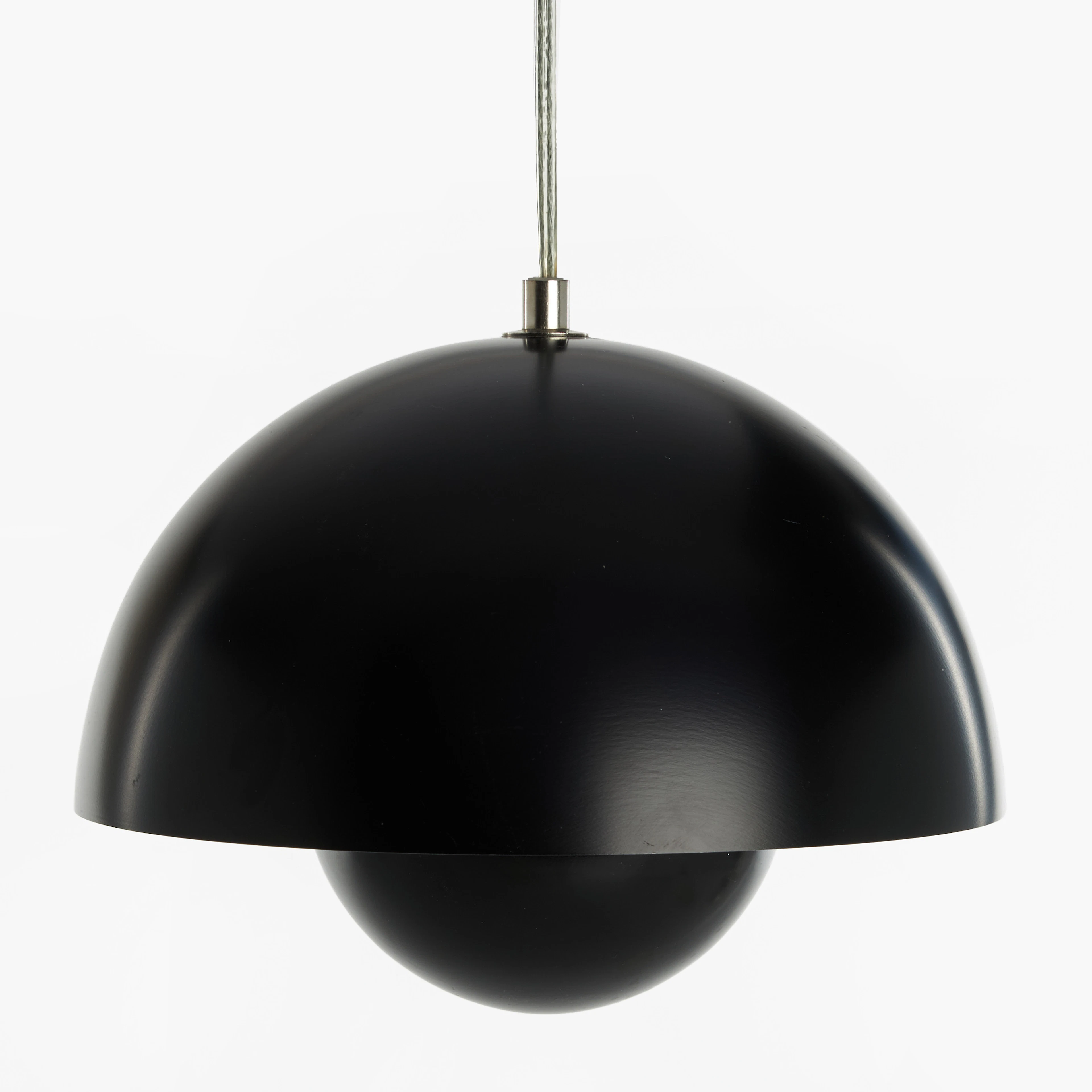 VERNER PANTON (1926–1998). Taklampa, "Flowerpot", svartlackerad metall