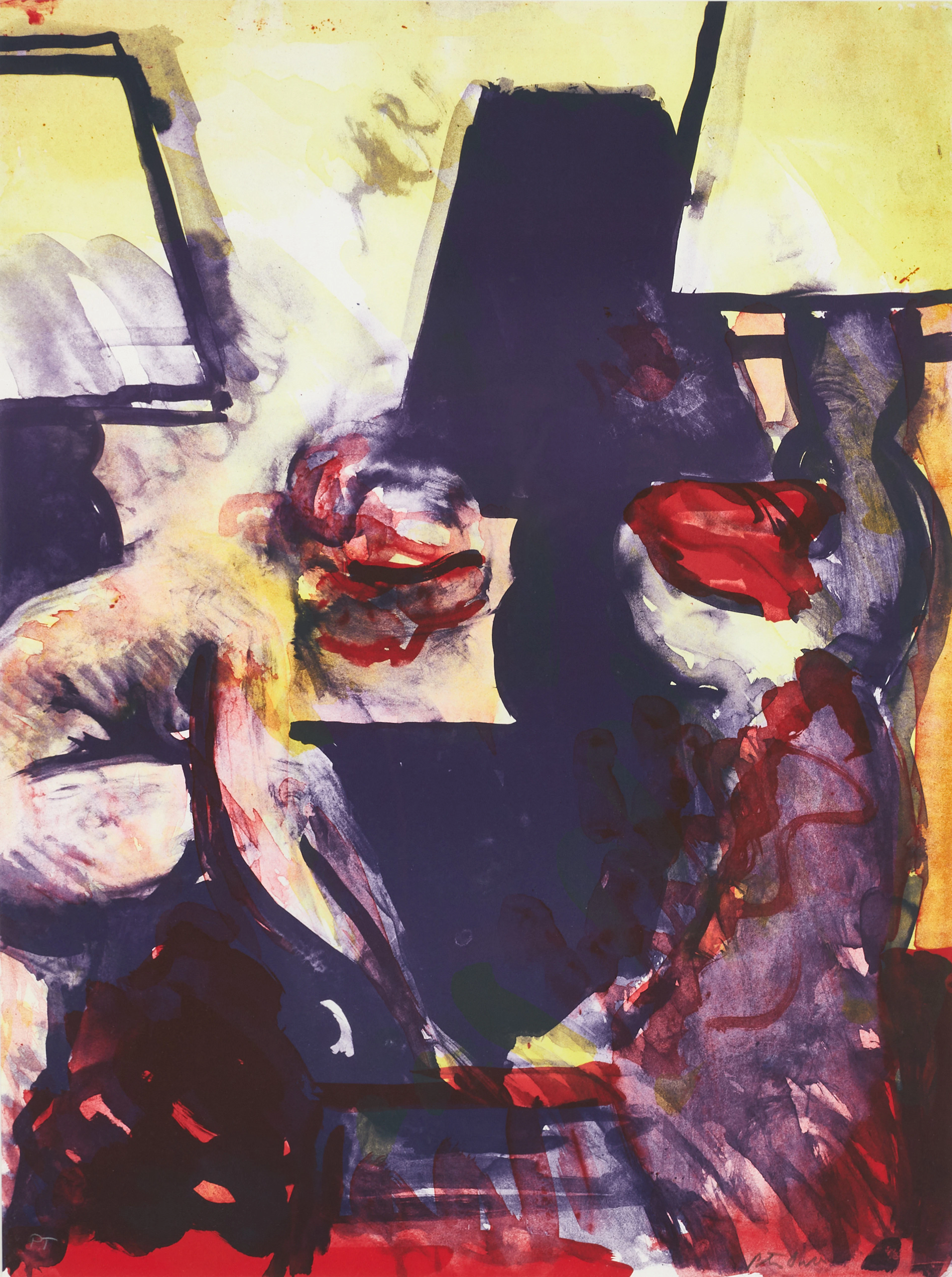 PETER DAHL (1935-2019). ”Lamporna”, Interiör med par, signerad, märkt