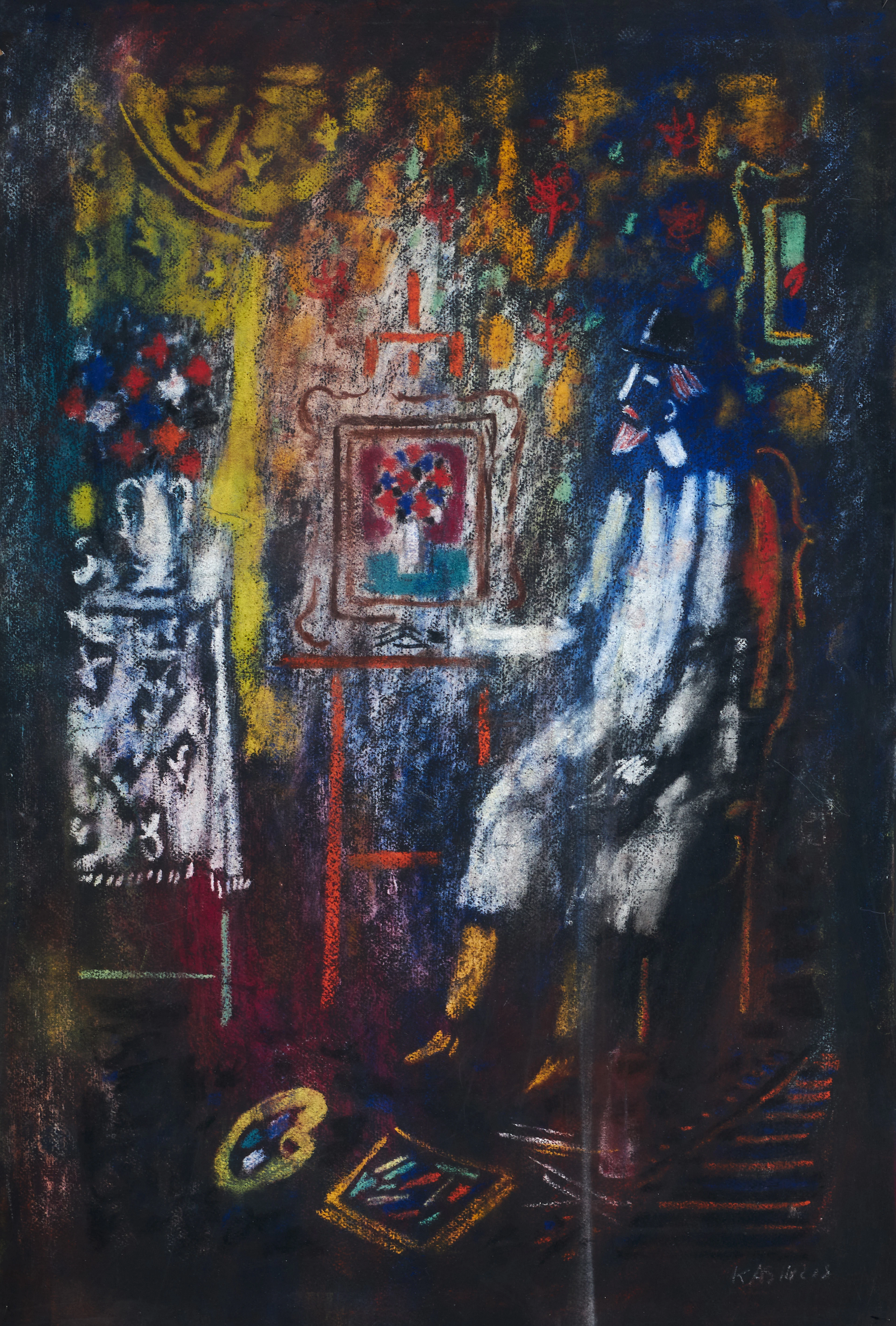 VYTAUTAS KASIULIS (Litauen/Frankrike, 1918-1995), Konstnären - i ateljén