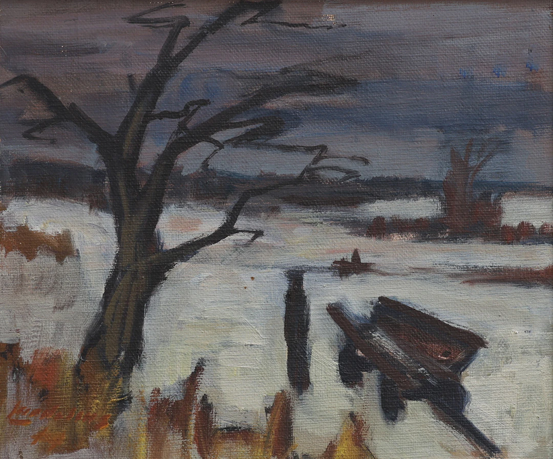 BERTIL LANDELIUS. VINTERLANDSKAP.