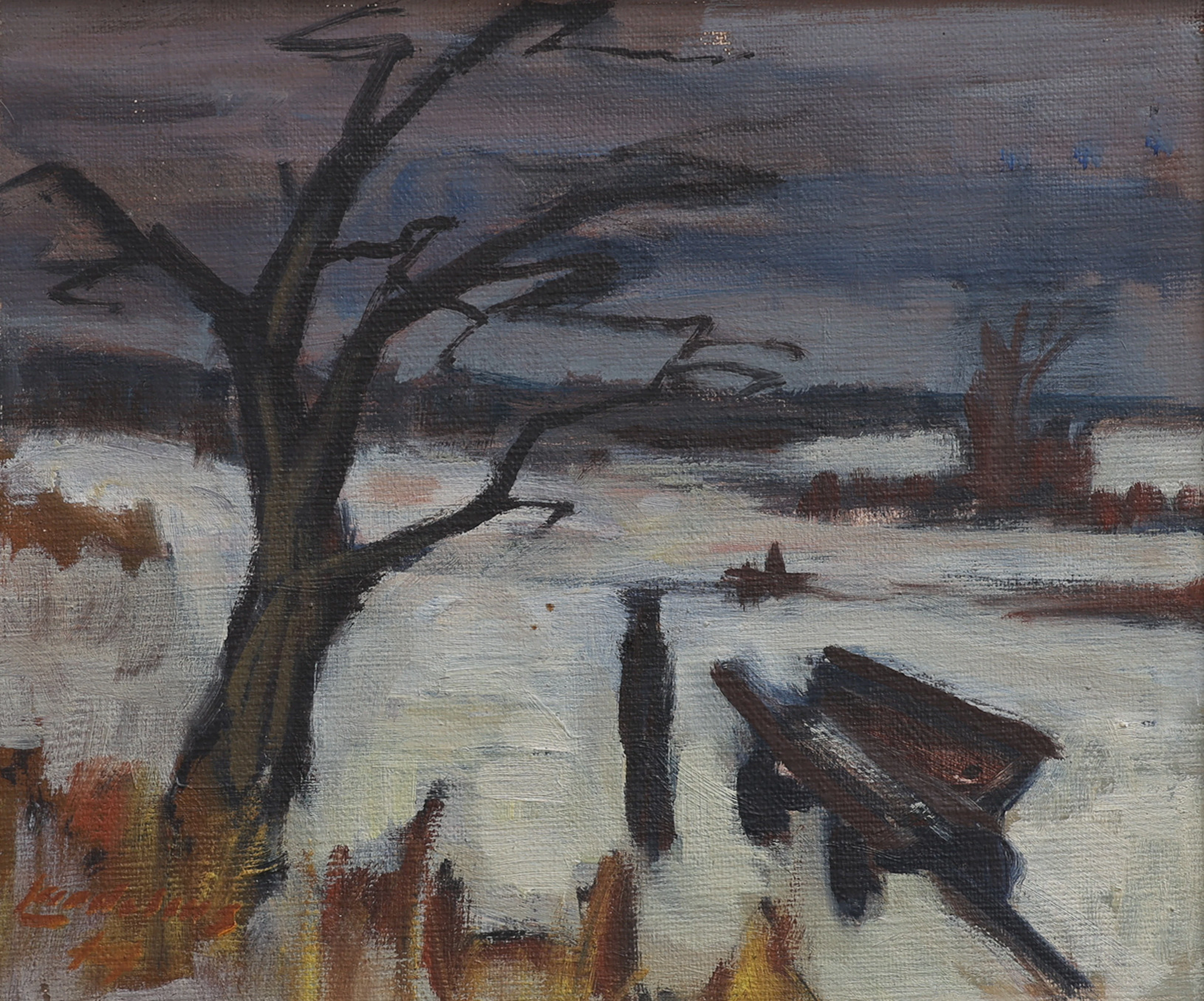 BERTIL LANDELIUS. VINTERLANDSKAP.