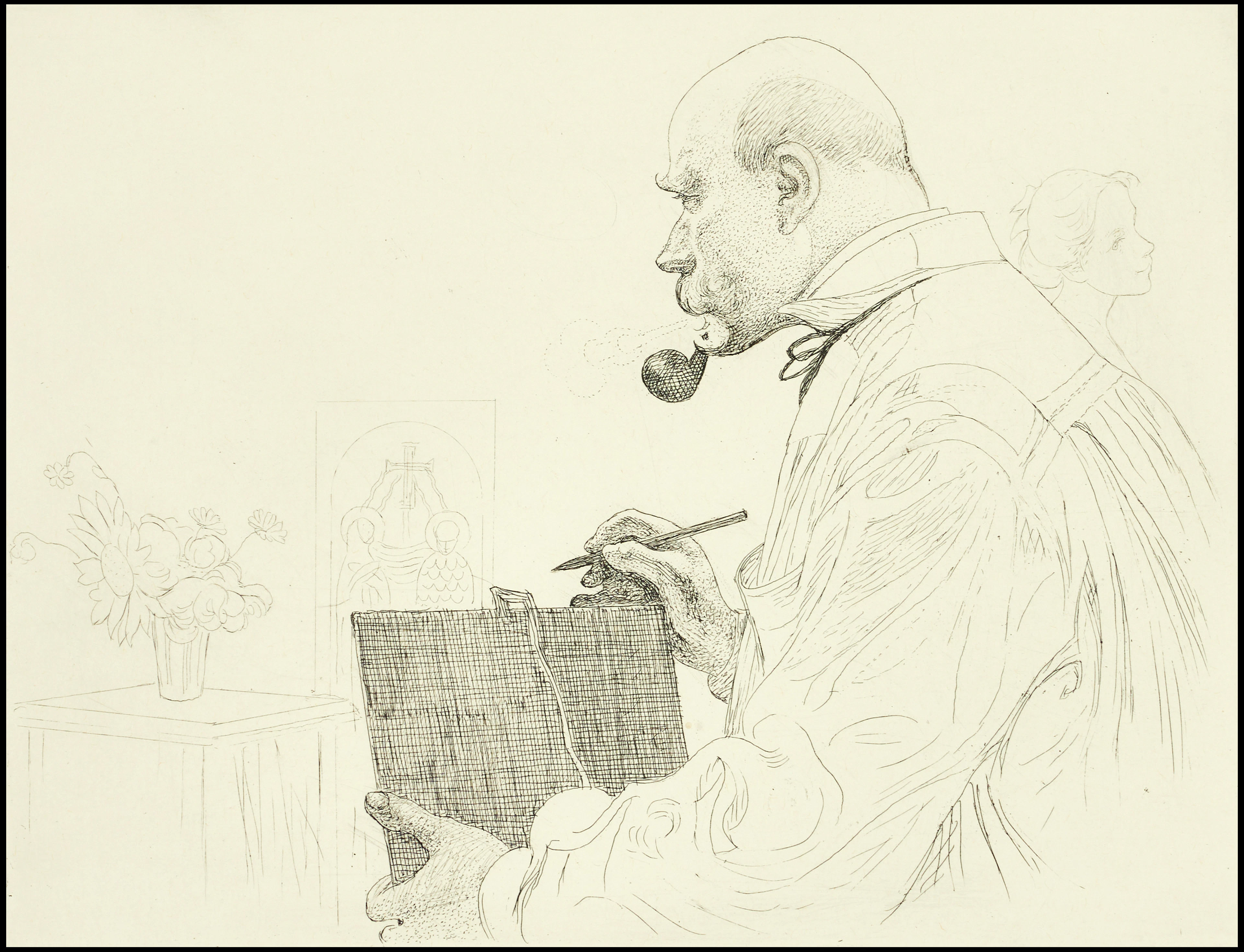 CARL LARSSON (SVERIGE, 1853-1919). EFTER. Självporträtt, osignerad