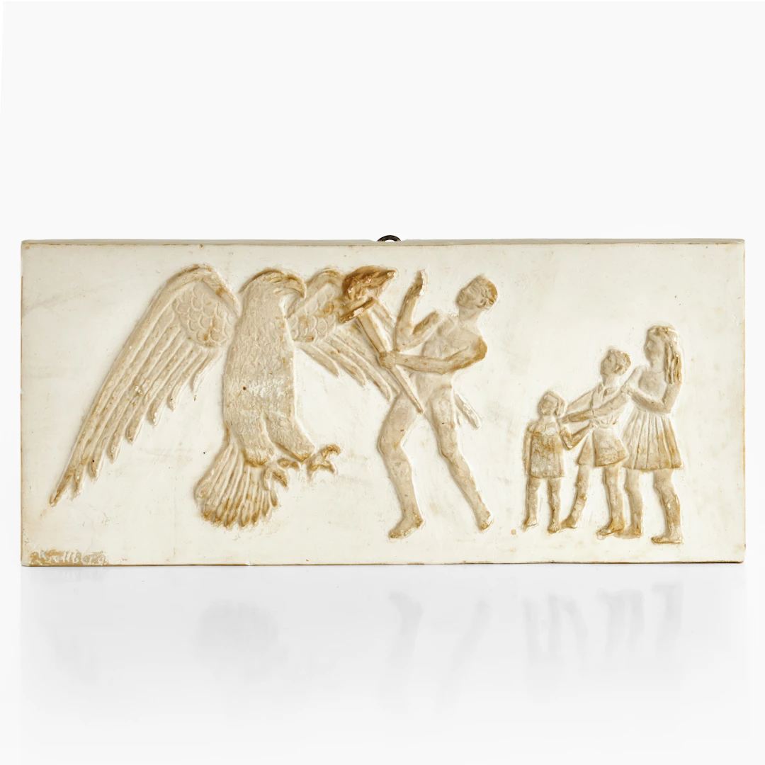ROLF KJELLBERG. Relief, signerad Kjellberg, gips.