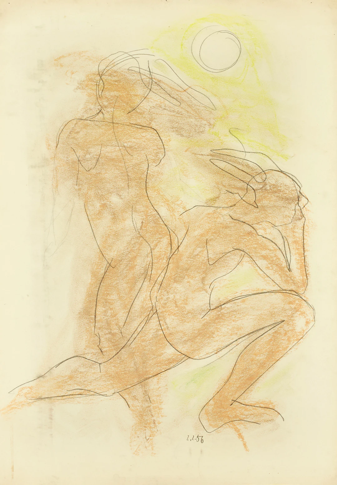 HEINZ SEVENICH (Aachen/Tyskland 1935-2023): Figurkomposition, daterad