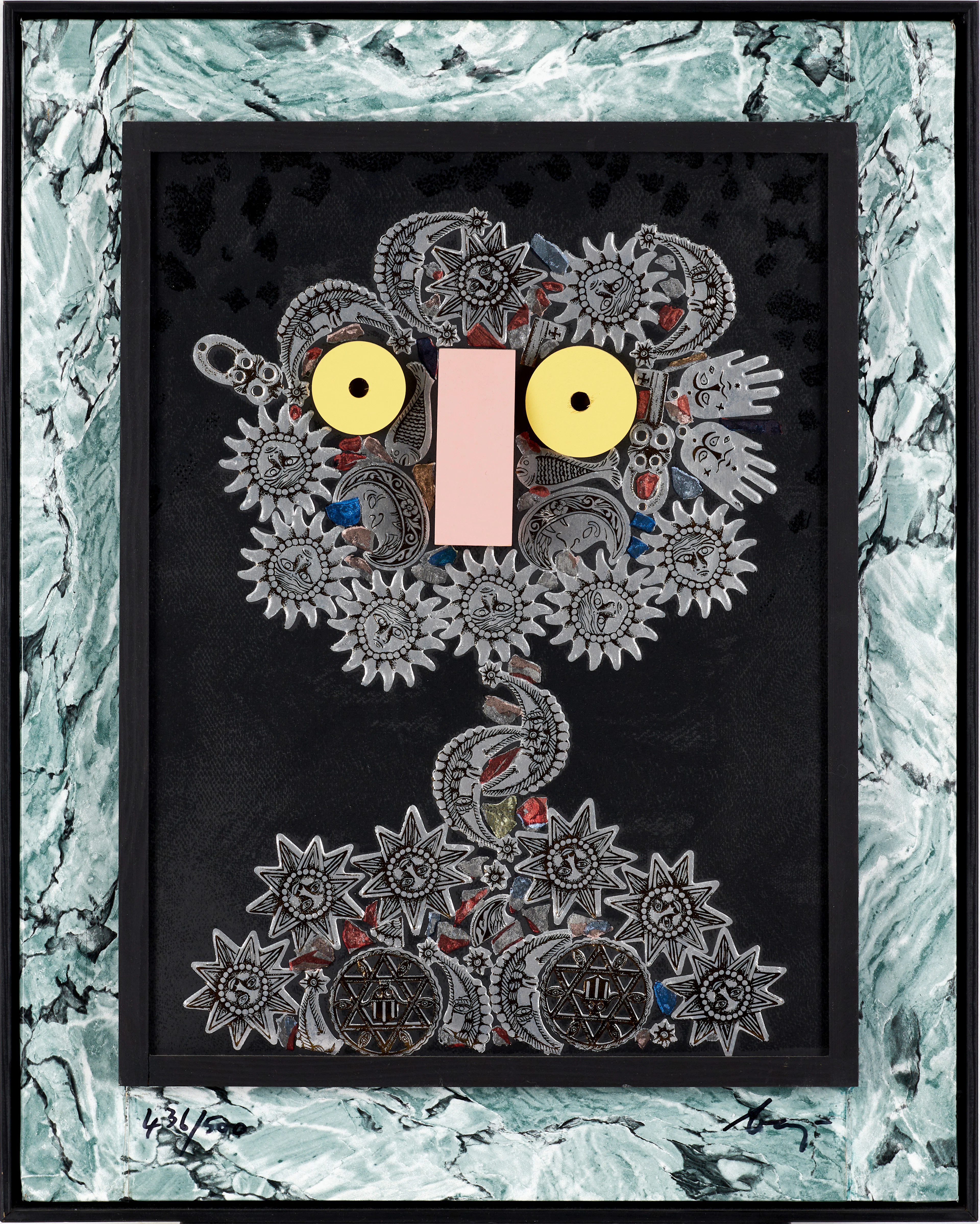 ENRICO BAJ (ITALIEN, 1924–2003). "Urania degil amuleti", signerad