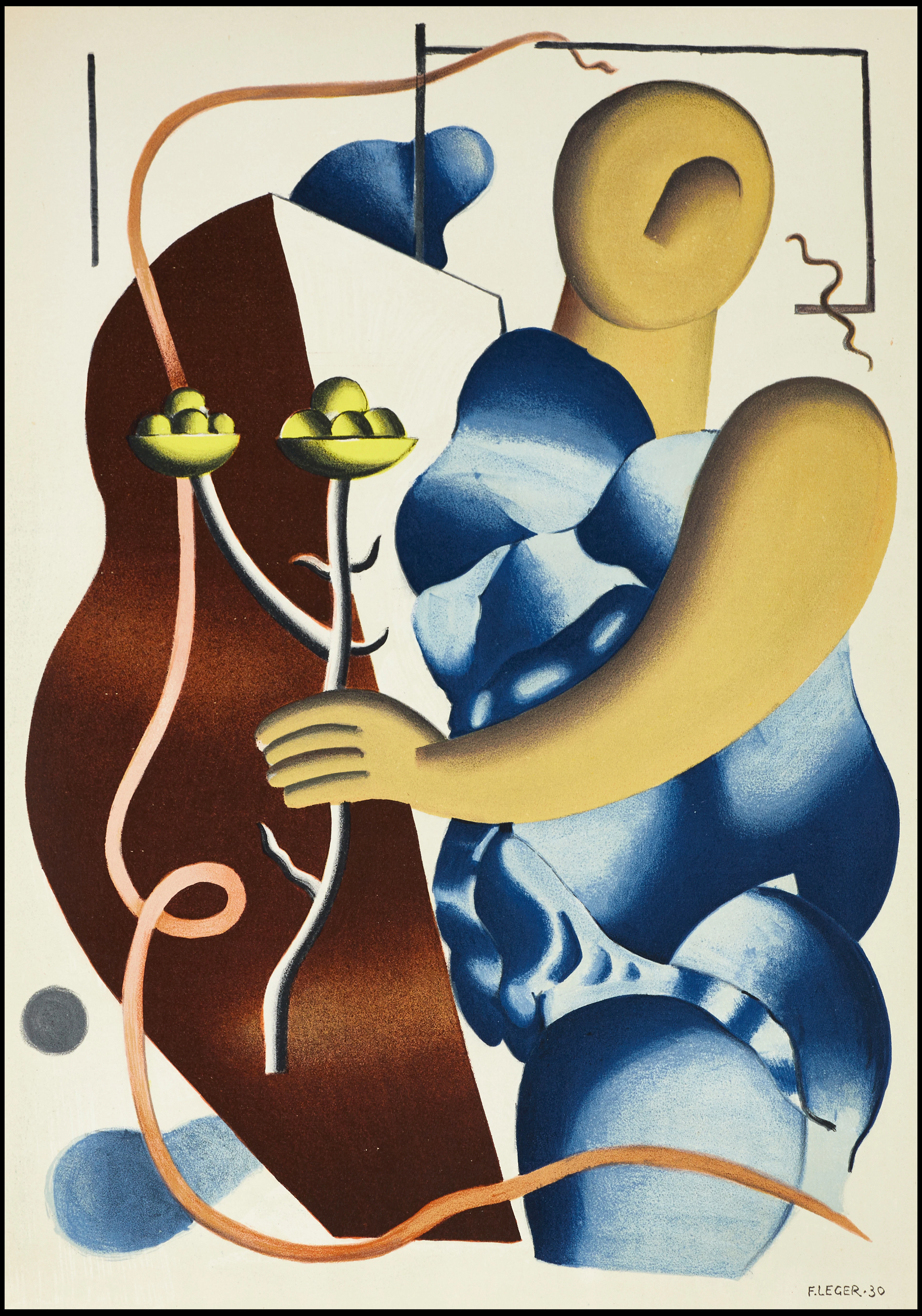 DERRIERE LE MIROIR, nr 79-80-81, FERNAND LEGÉR, 5 färglitografier