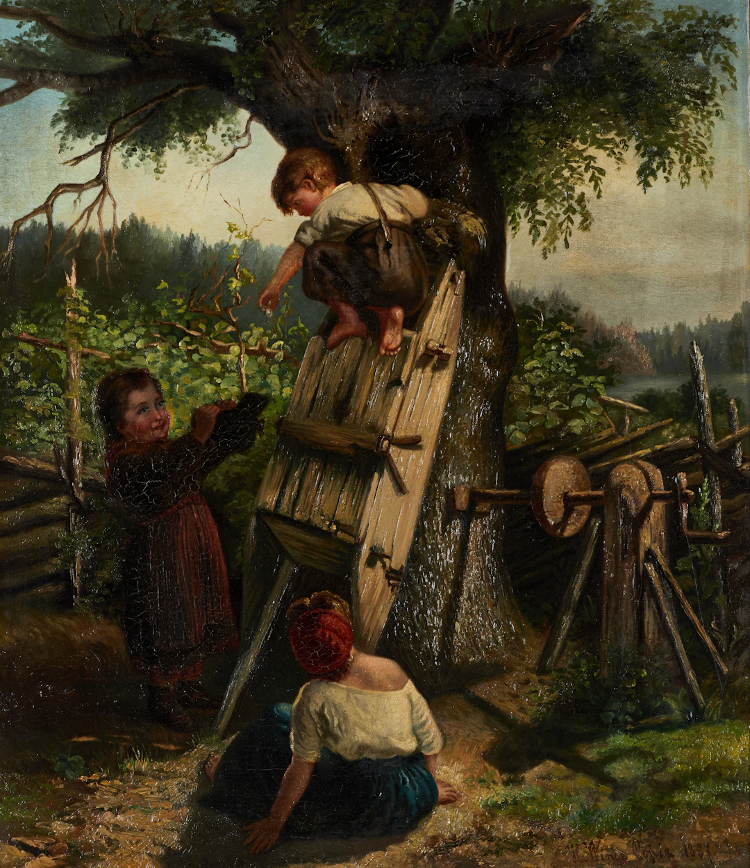HANNA TENGELIN WINGE (Göteborg 1838-1896 Göteborg), kopia efter. Barn