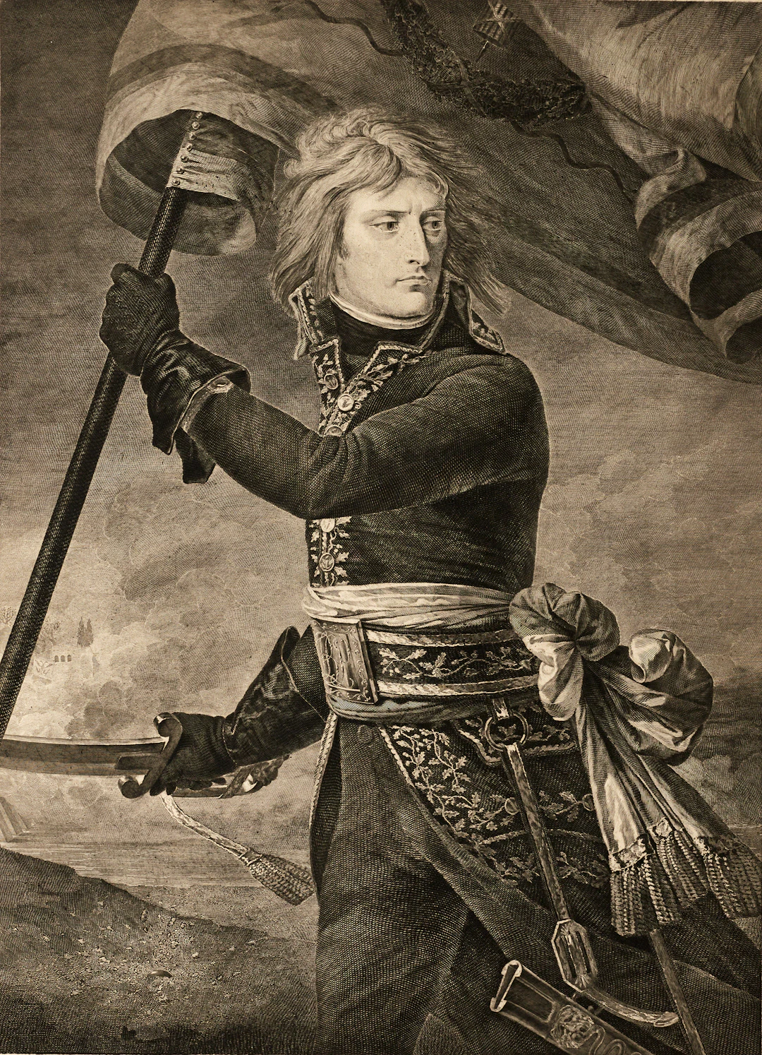 GIUSEPPE LONGHI (1766-1831), ”Bonaparte”, etsning och kopparstick