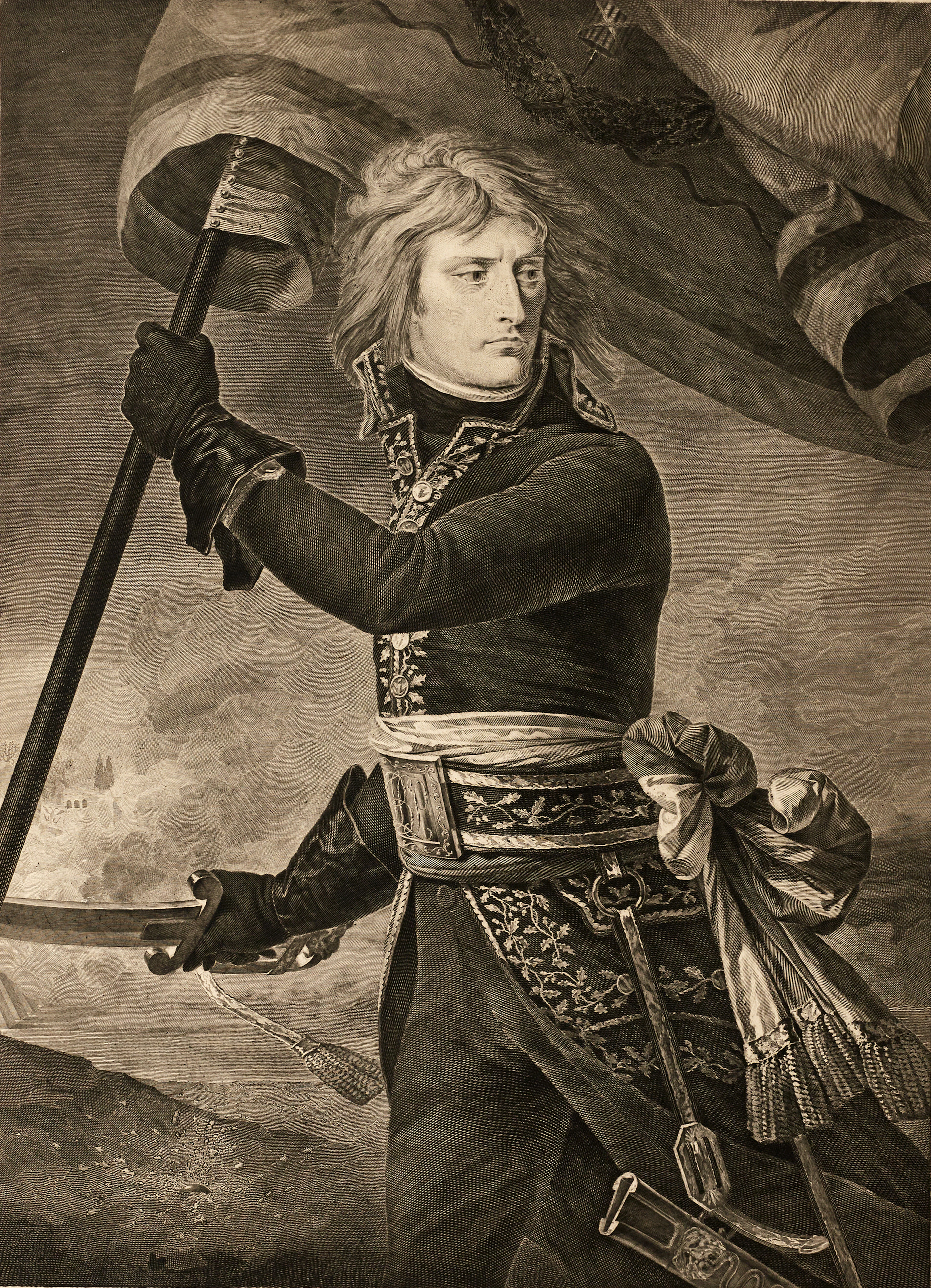 GIUSEPPE LONGHI (1766-1831), ”Bonaparte”, etsning och kopparstick