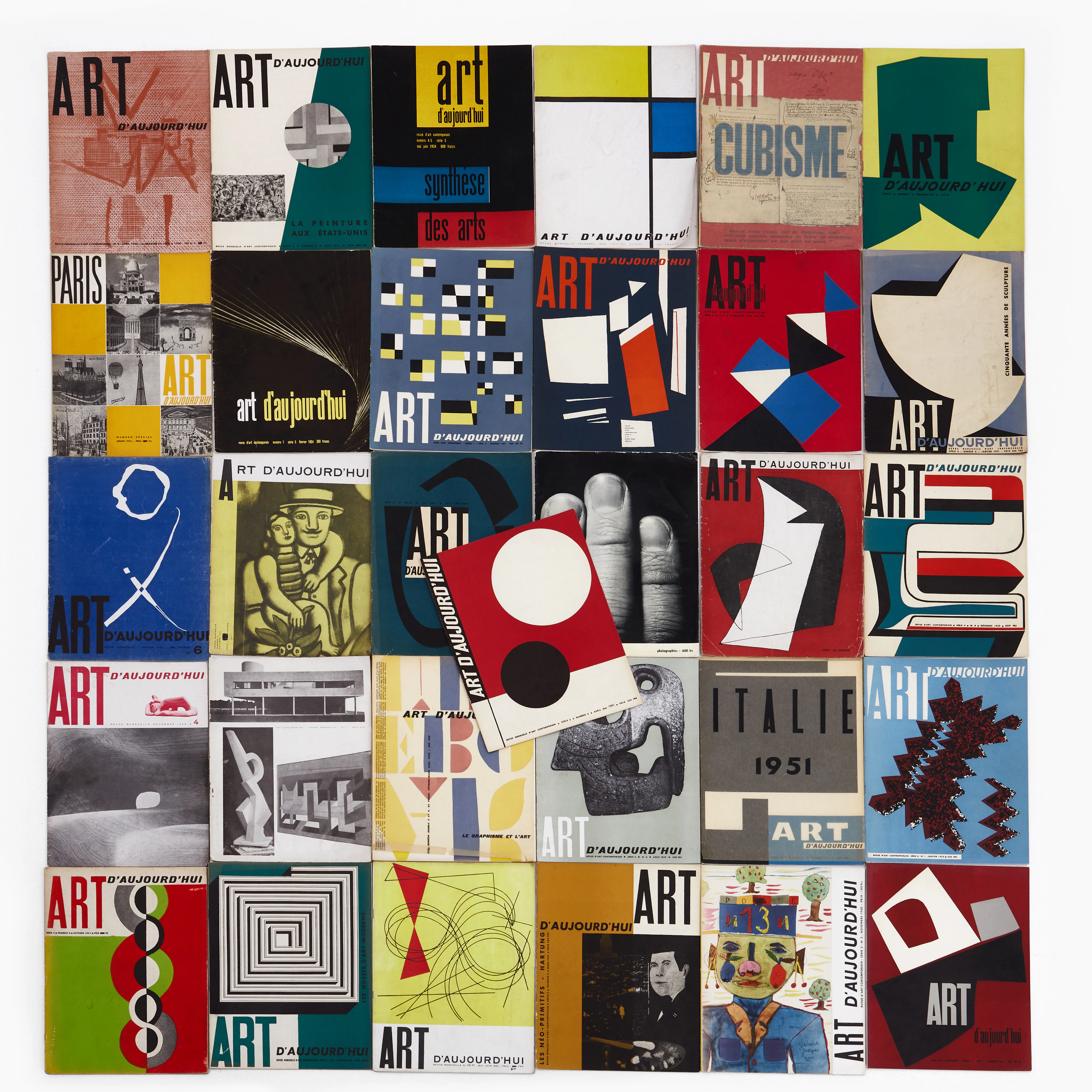ART D´AUJOURD´HUI, Revue D´Art contemporain, 30 volymer, 1950-tal.