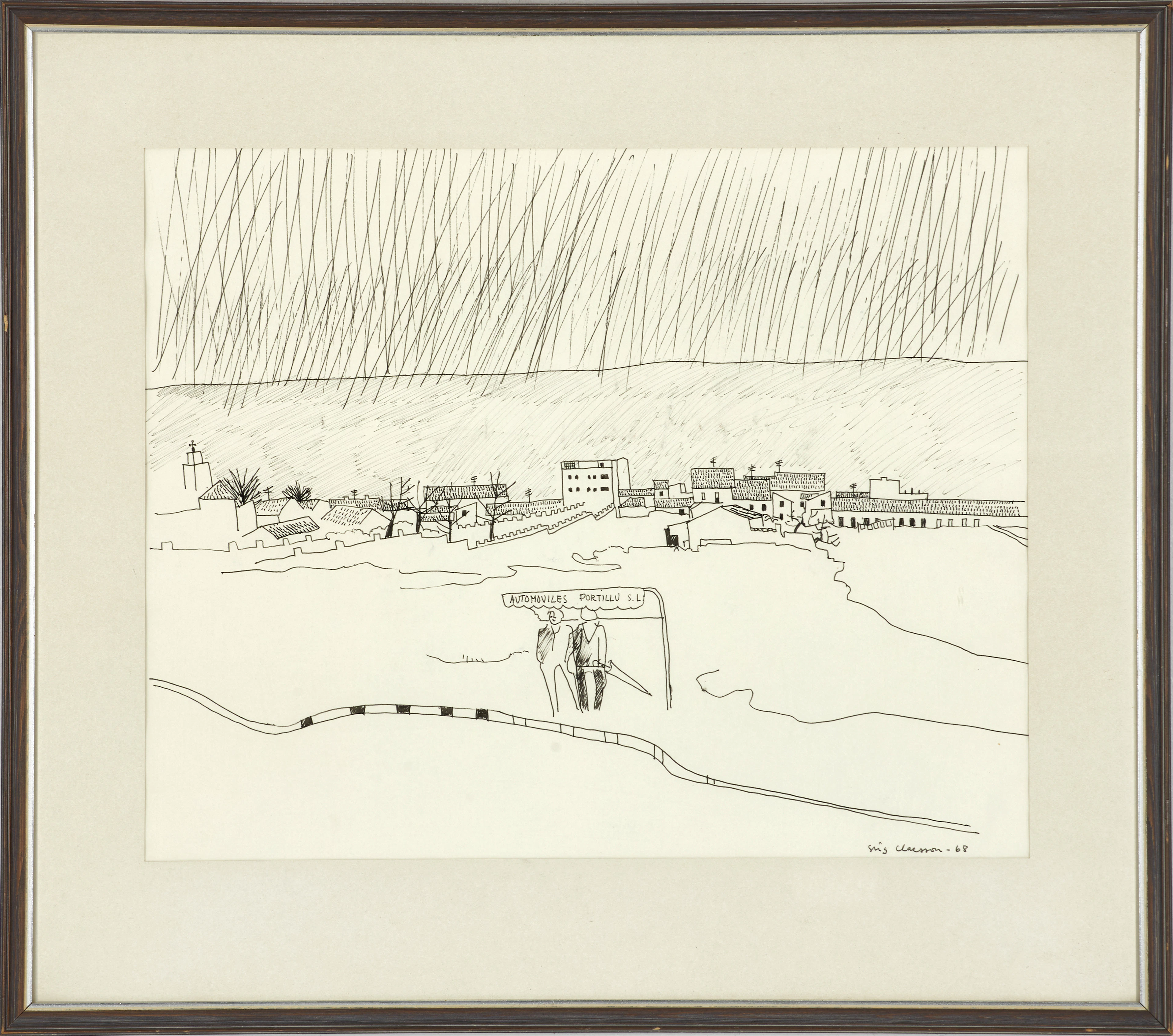 STIG (SLAS) CLAESSON (1928–2008). Motiv från Sydamerika, signerat