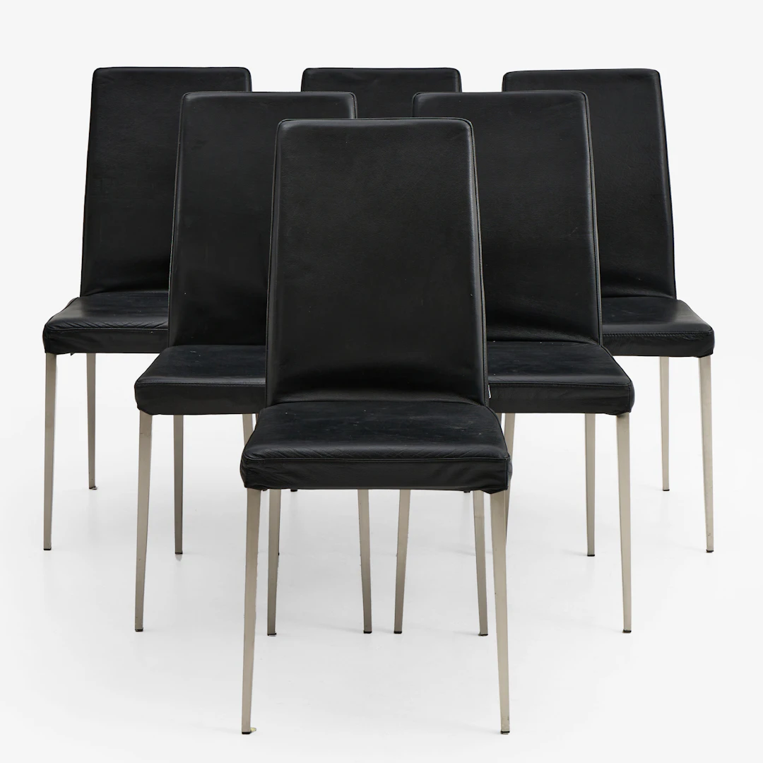 STOLAR, 6 st, BoConcept, 2000-tal. Stoppad rygg och sits med klädsel