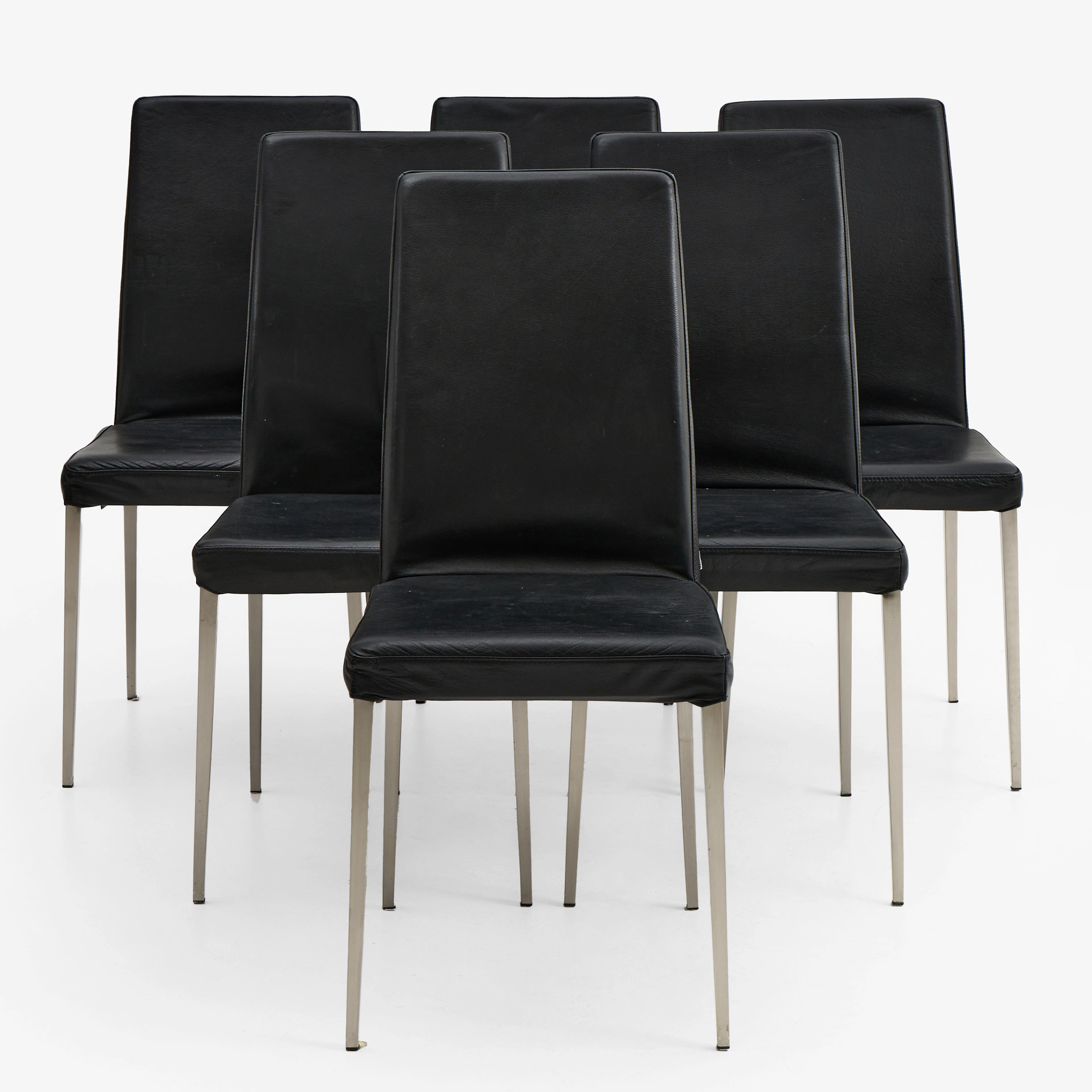 STOLAR, 6 st, BoConcept, 2000-tal. Stoppad rygg och sits med klädsel