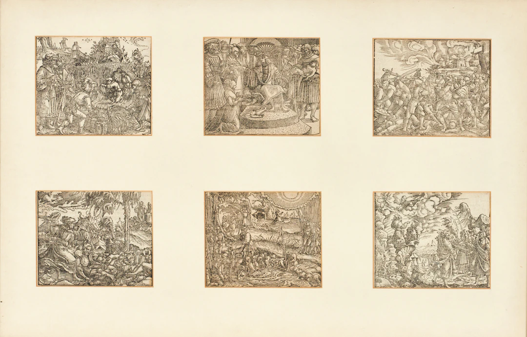 GEORG LEMBERGER (c. 1490-1500-c. 1540-1545), träsnitt, 6 st, 1500-tal.