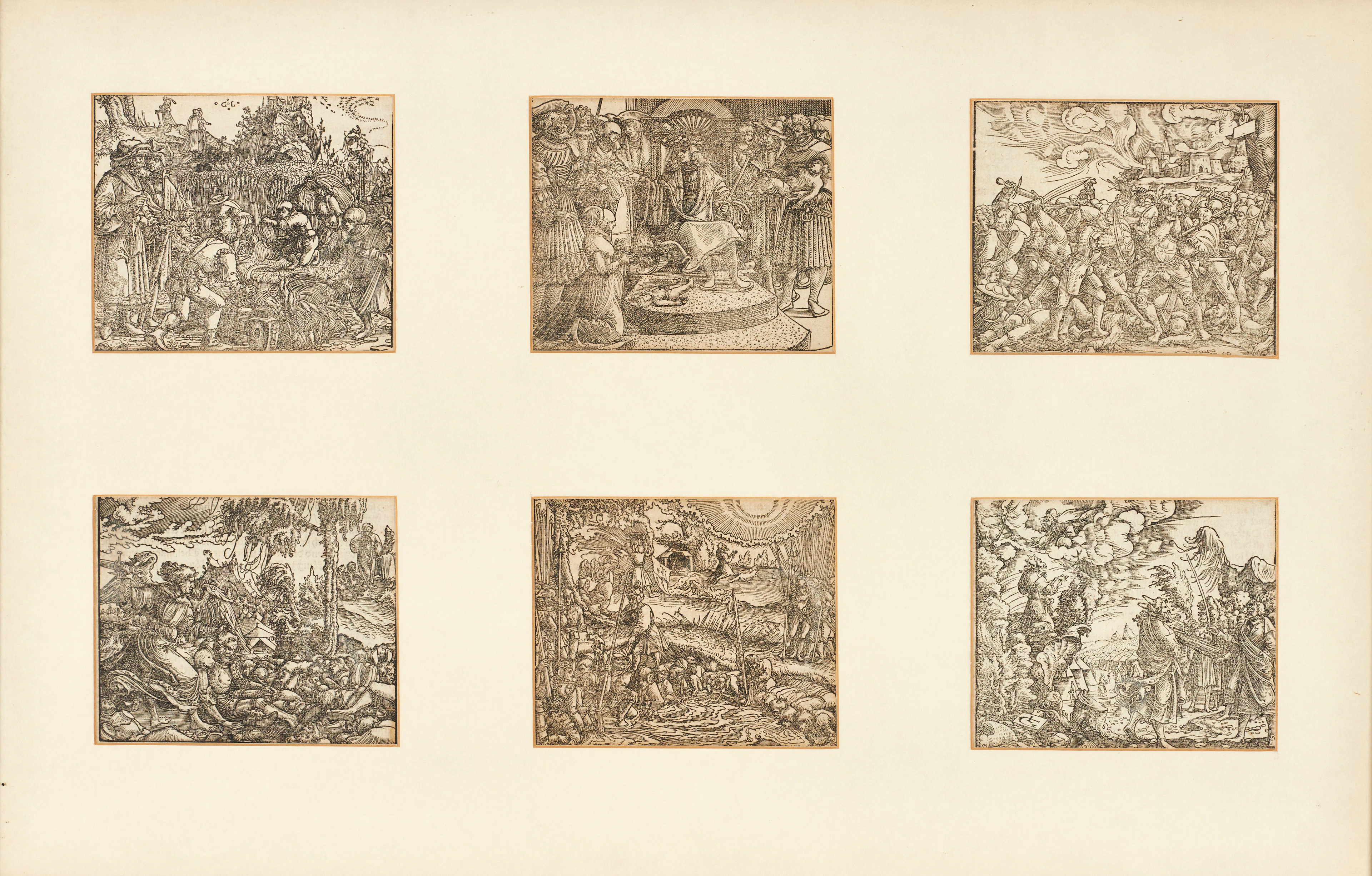 GEORG LEMBERGER (c. 1490-1500-c. 1540-1545), träsnitt, 6 st, 1500-tal.