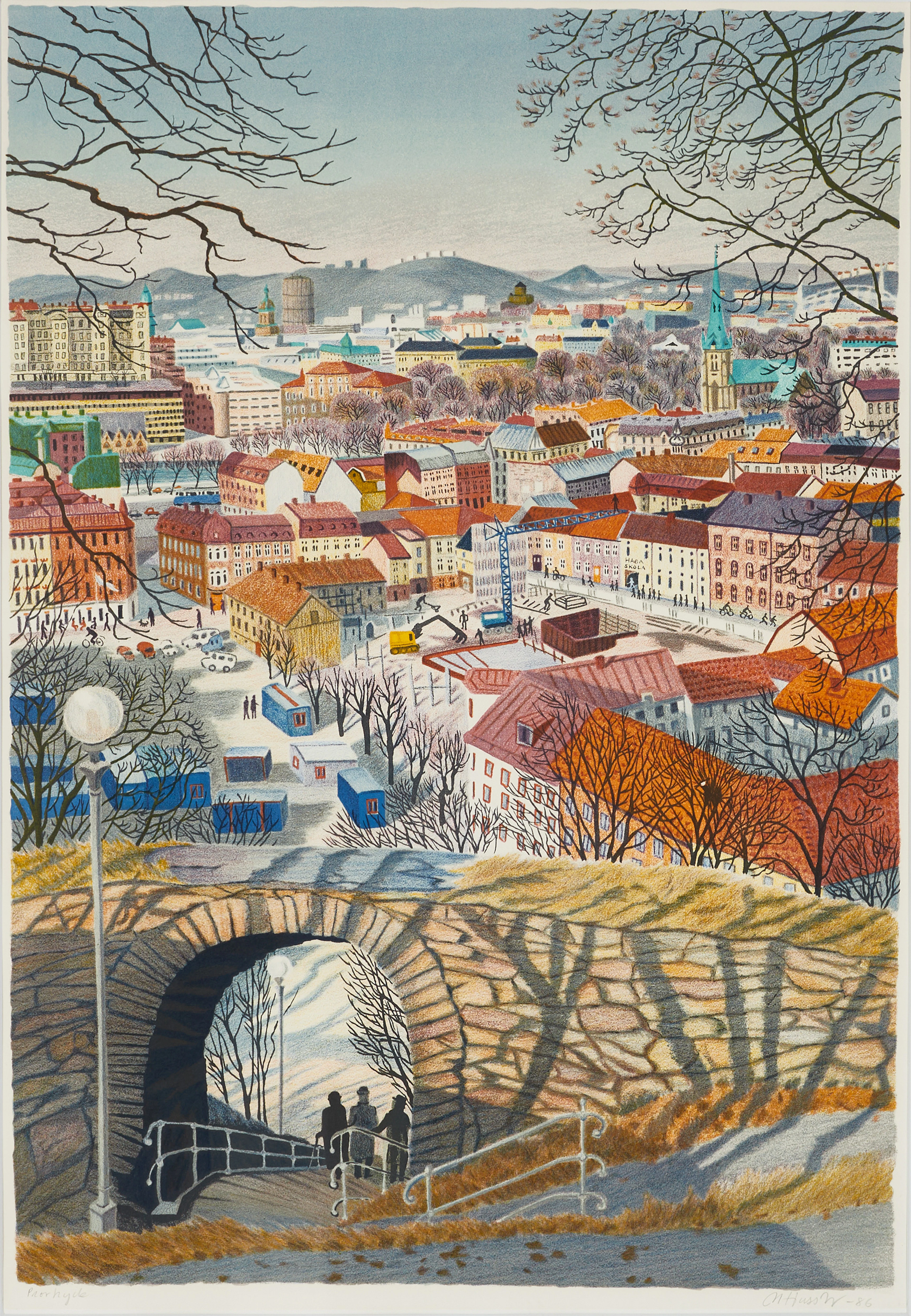 MONA HUSS WALIN (född 1944). "Haga lapptäcke", signerad och daterad
