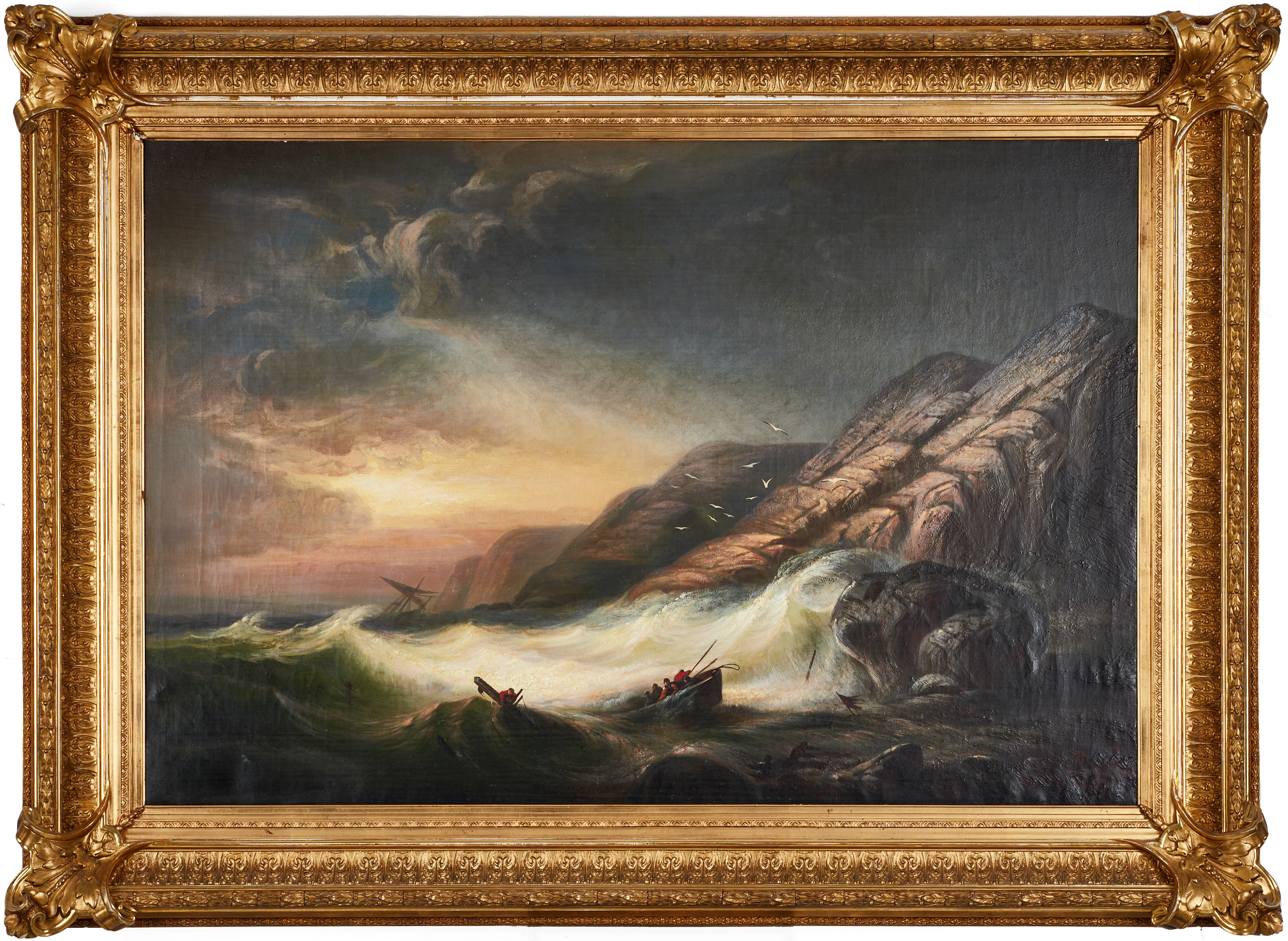 ADOLF FREDRIK NORDLING (1840-1888). Skeppsbrott, signerad A.Nordling