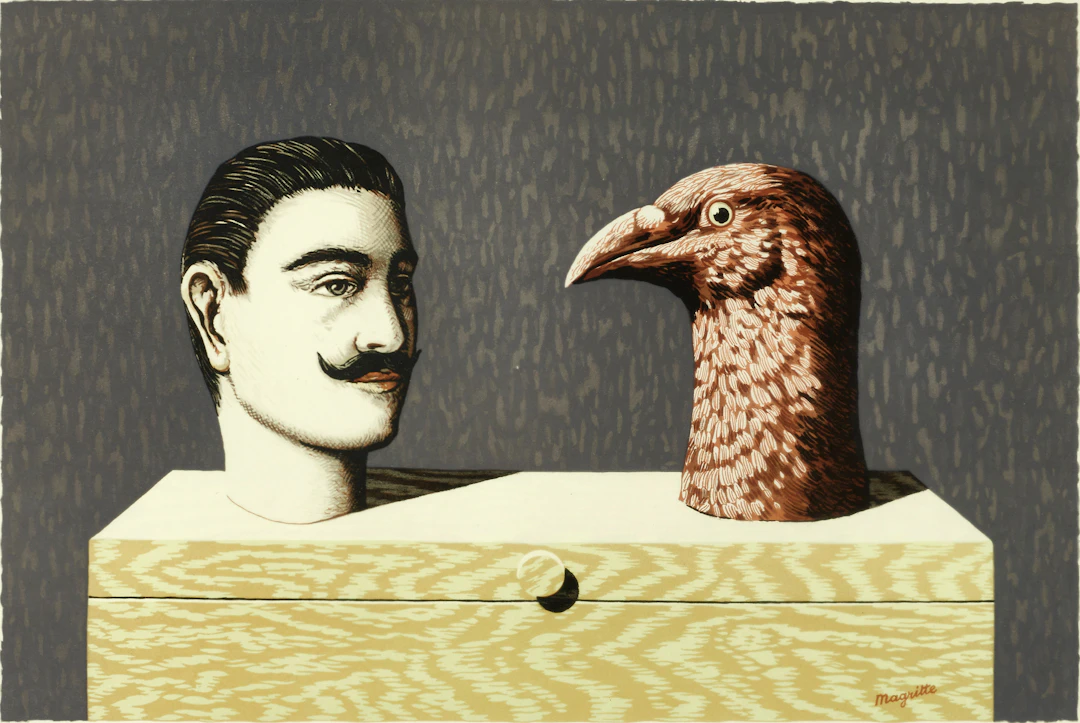 RENÉ MAGRITTE (BELGIEN, 1898–1967). EFTER. "La belle Captive", färglitografi