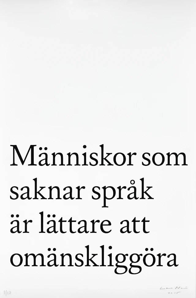 LARS NORÉN (1944-2021). "Människor som saknar språk är lättare att
