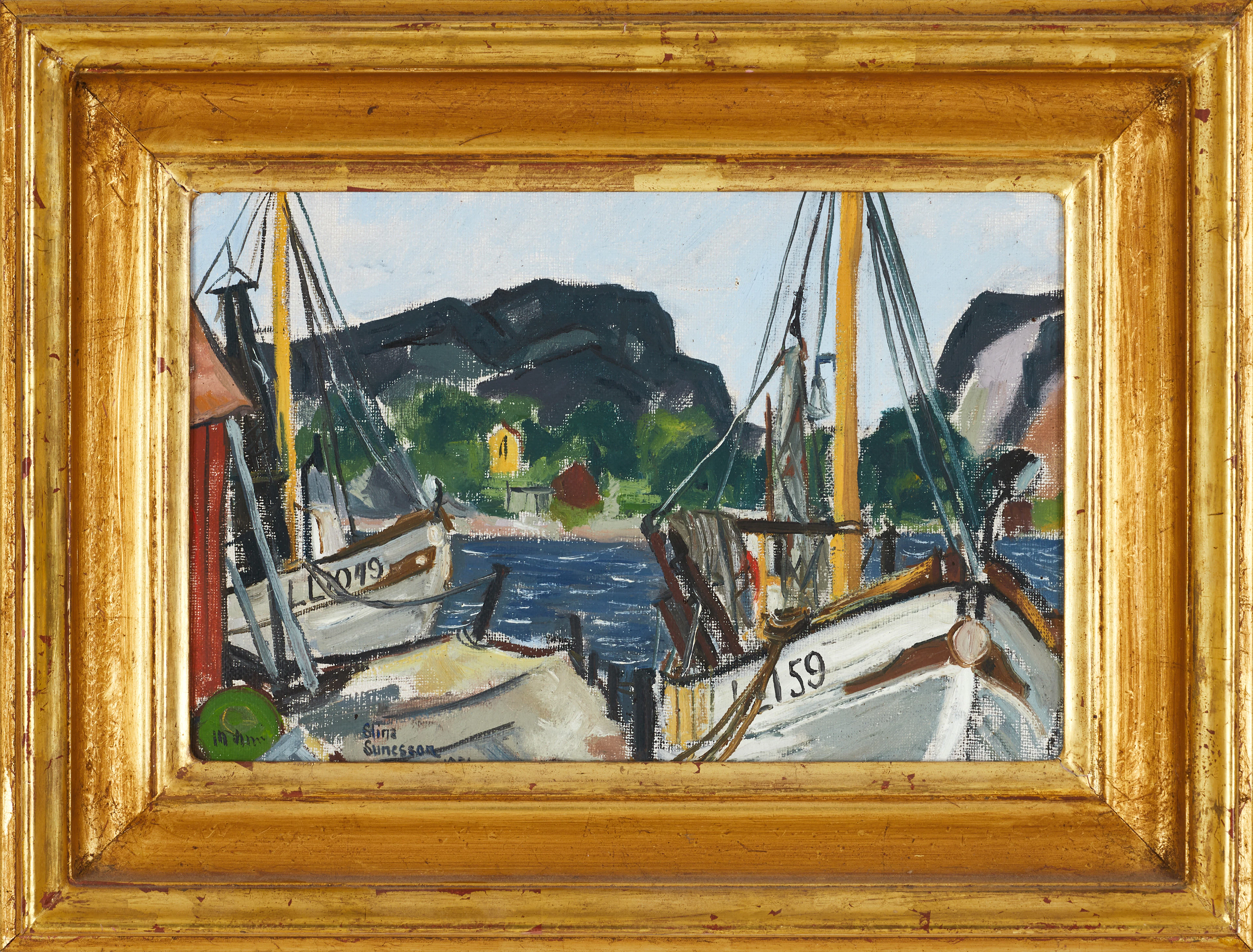 STINA SUNESSON (Åls socken 1925-1998 Tällberg). Fiskebåtar, signerad