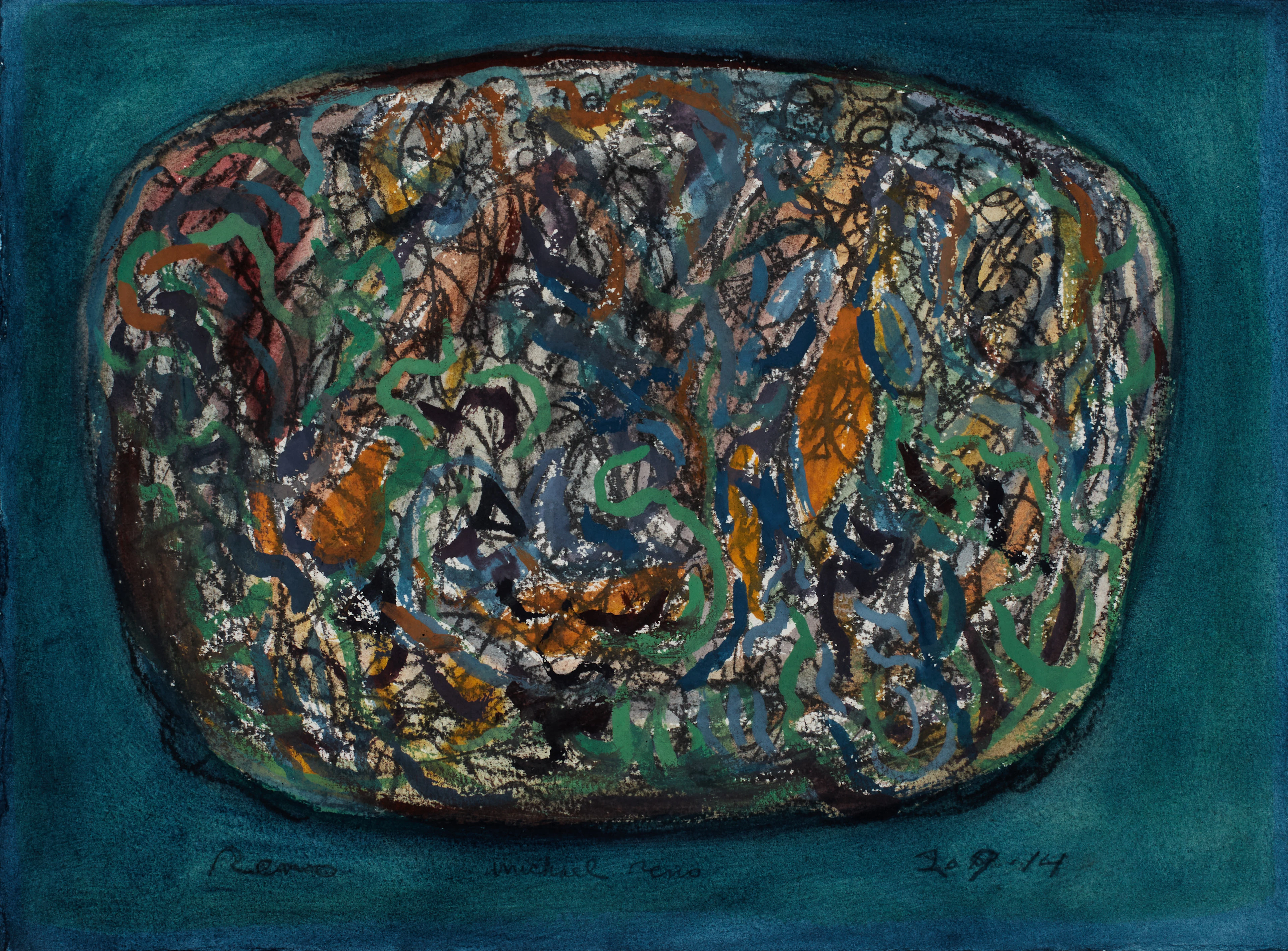 JOSEPH RENO (född i Seattle, Wa, USA 1943), "New visitor", signerad