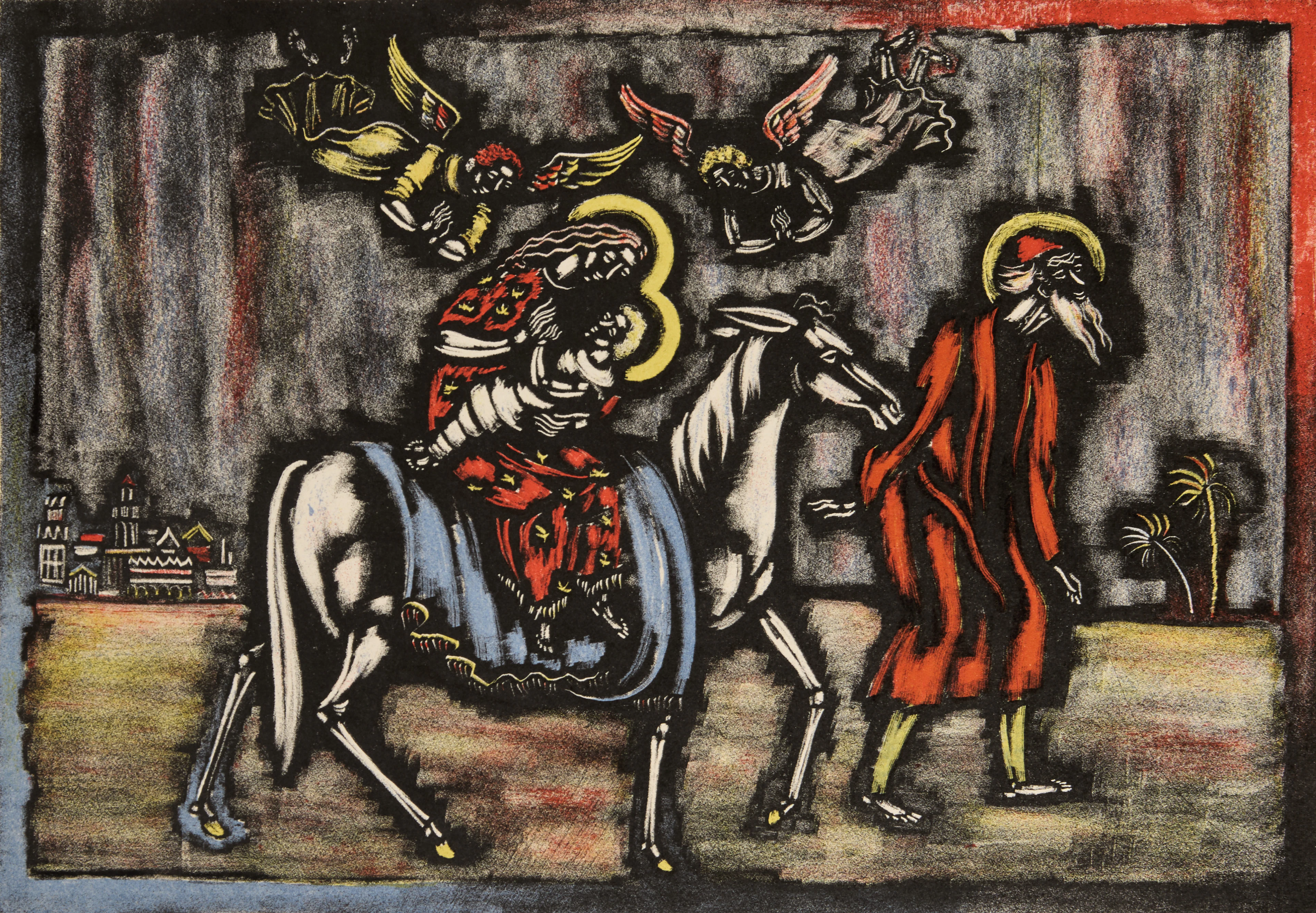 VYTAUTAS KASIULIS (Litauen, 1918-1995). Scen med Maria och Jesusbarnet