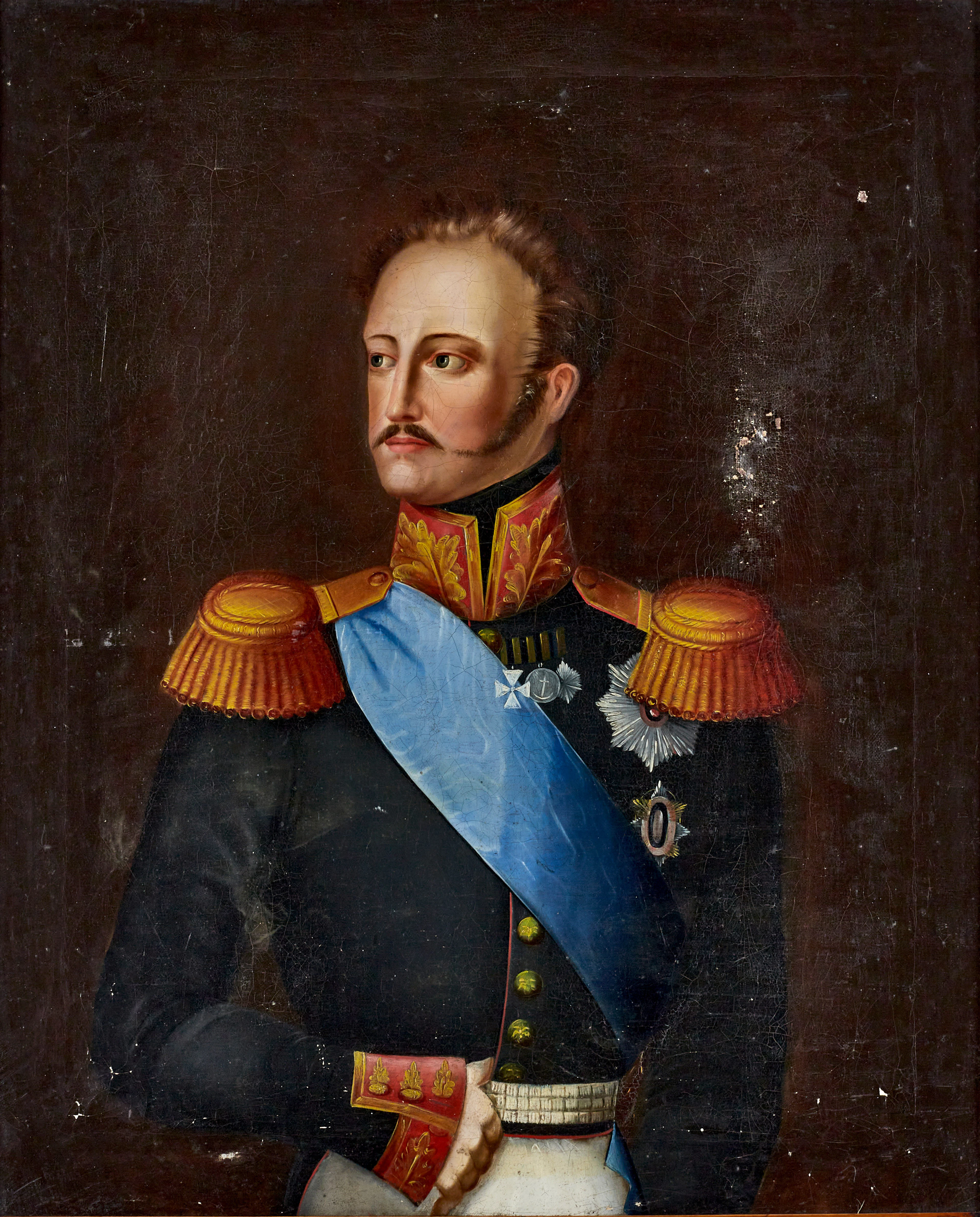 OKÄND KONSTNÄR. Porträtt föreställande Tsar Nicholas I av Ryssland