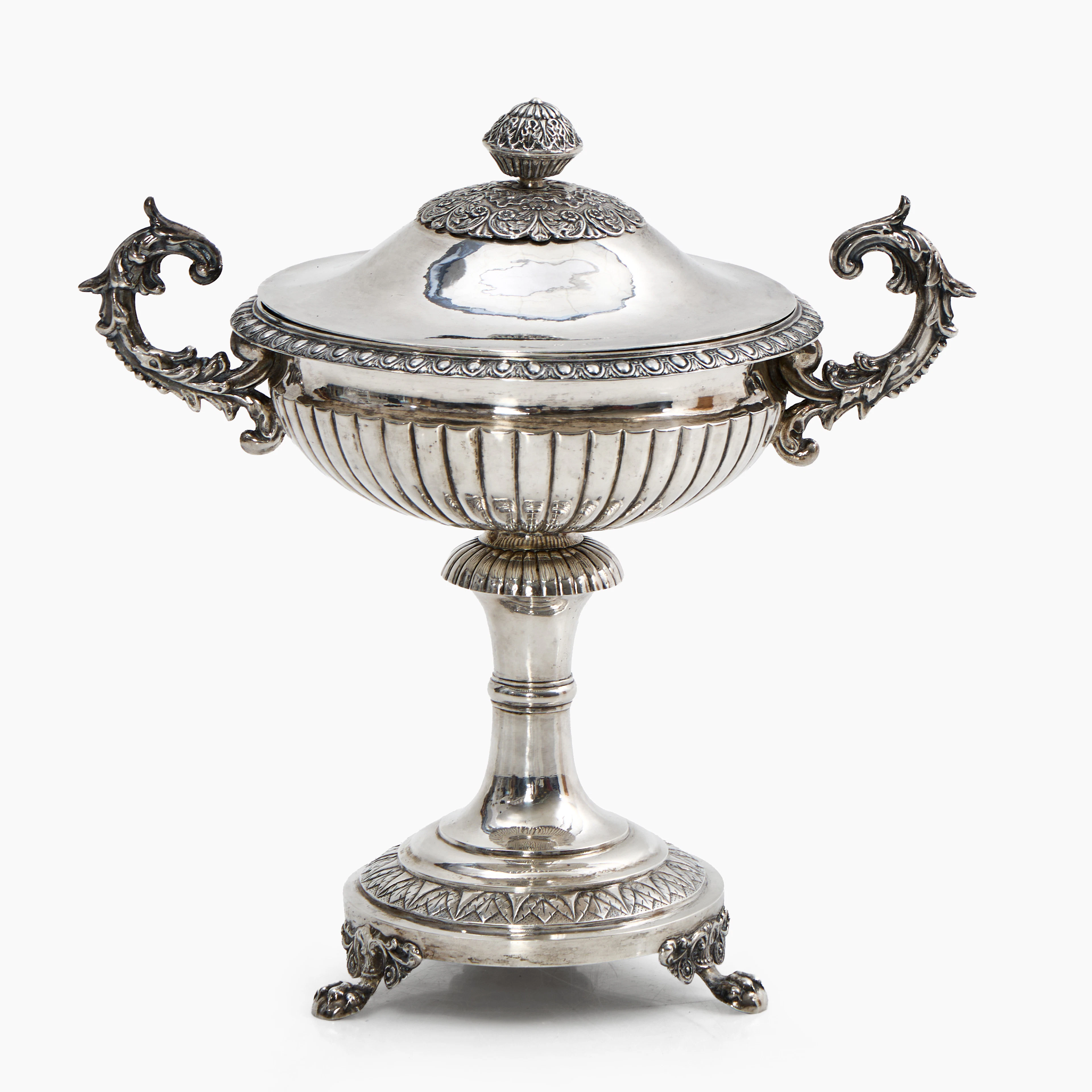 A. F. HELLMAN (mästare 1827-1844). Sockerskål, silver, Uppsala, 1841. Empire.