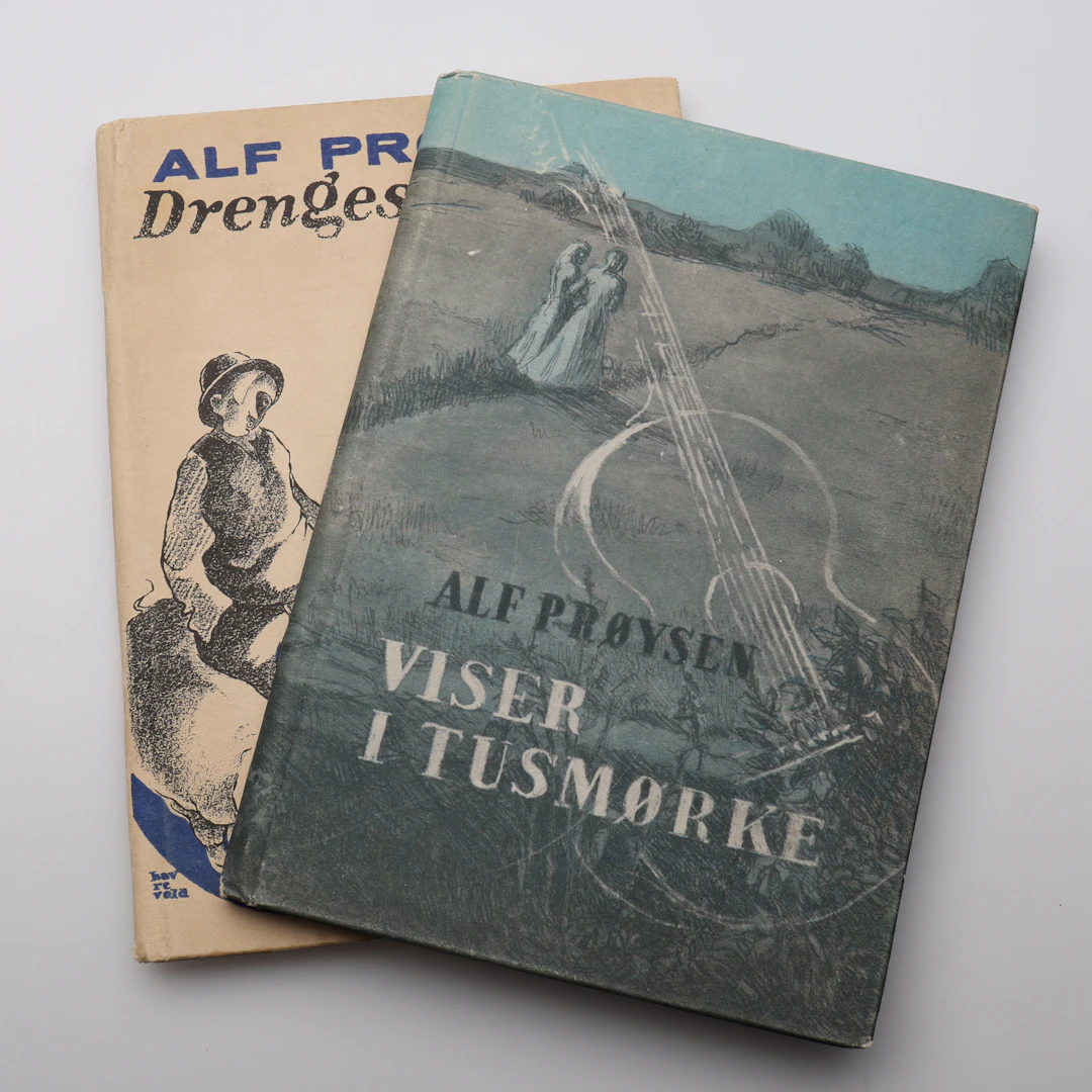 MUSIK/DEDIKATIONER. TVÅ VISBÖCKER AV DEN NORSKE VISDIKTAREN ALF PRØYSEN