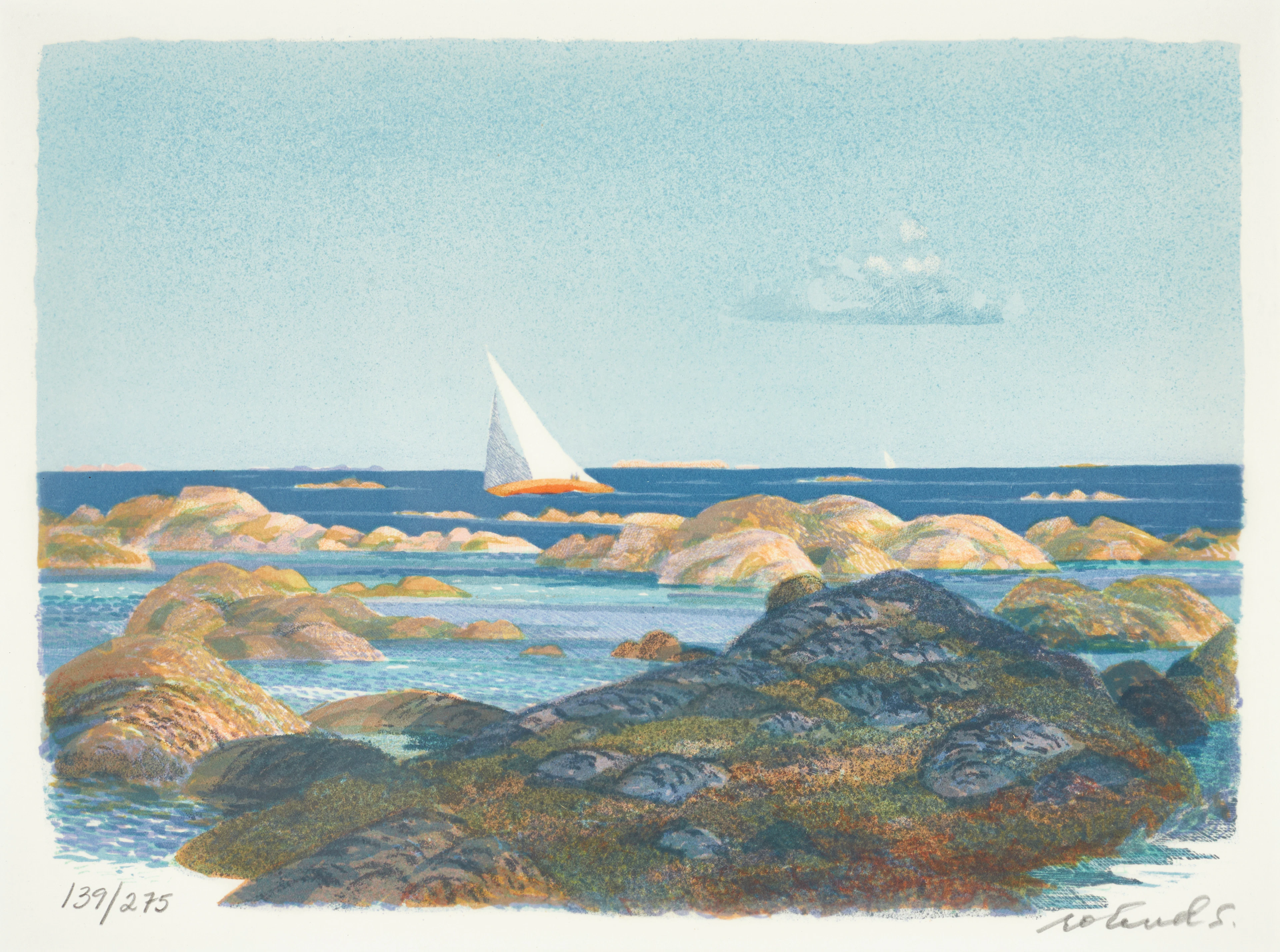 ROLAND SVENSSON (1910-2003). "Sommarbris", 1982, signerad, numrerad