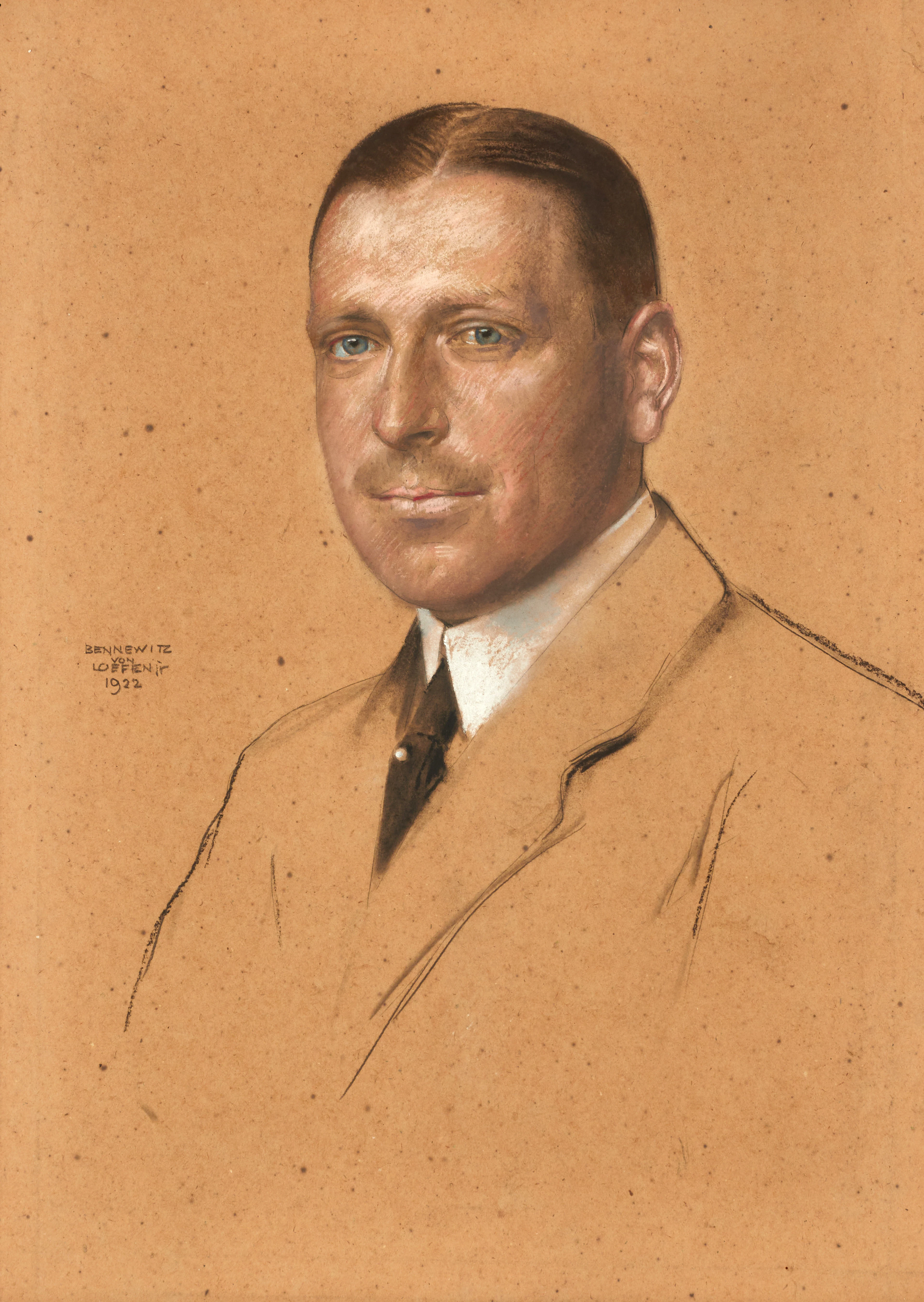 KARL BENNEWITZ VON LÖFEN D.Y. (Jr) (Tyskland, 1856-1931), Herrporträtt
