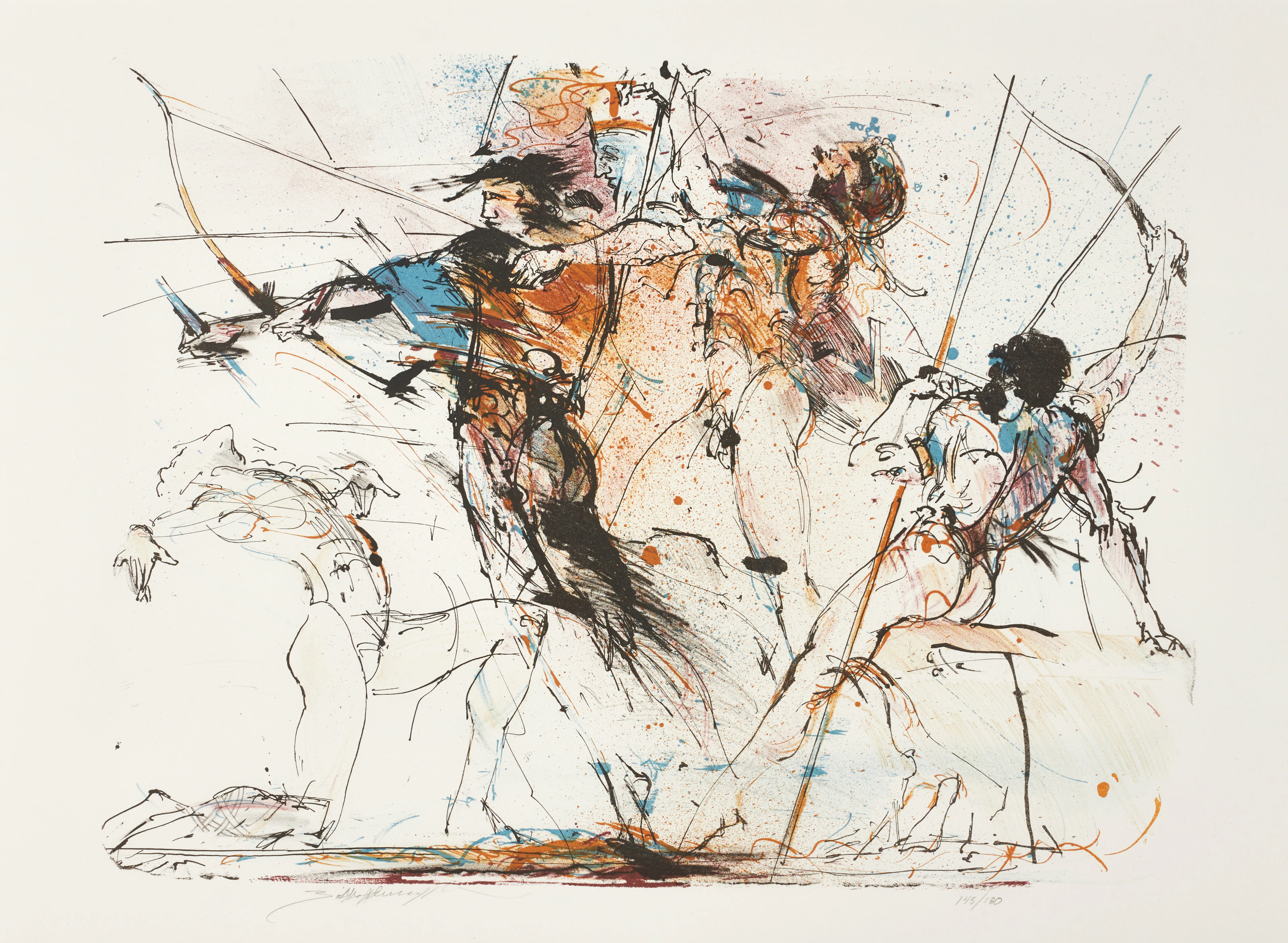 BO ÅKE ADAMSSON (F. 1941). Figurkomposition, signerad, numrerad 145/180