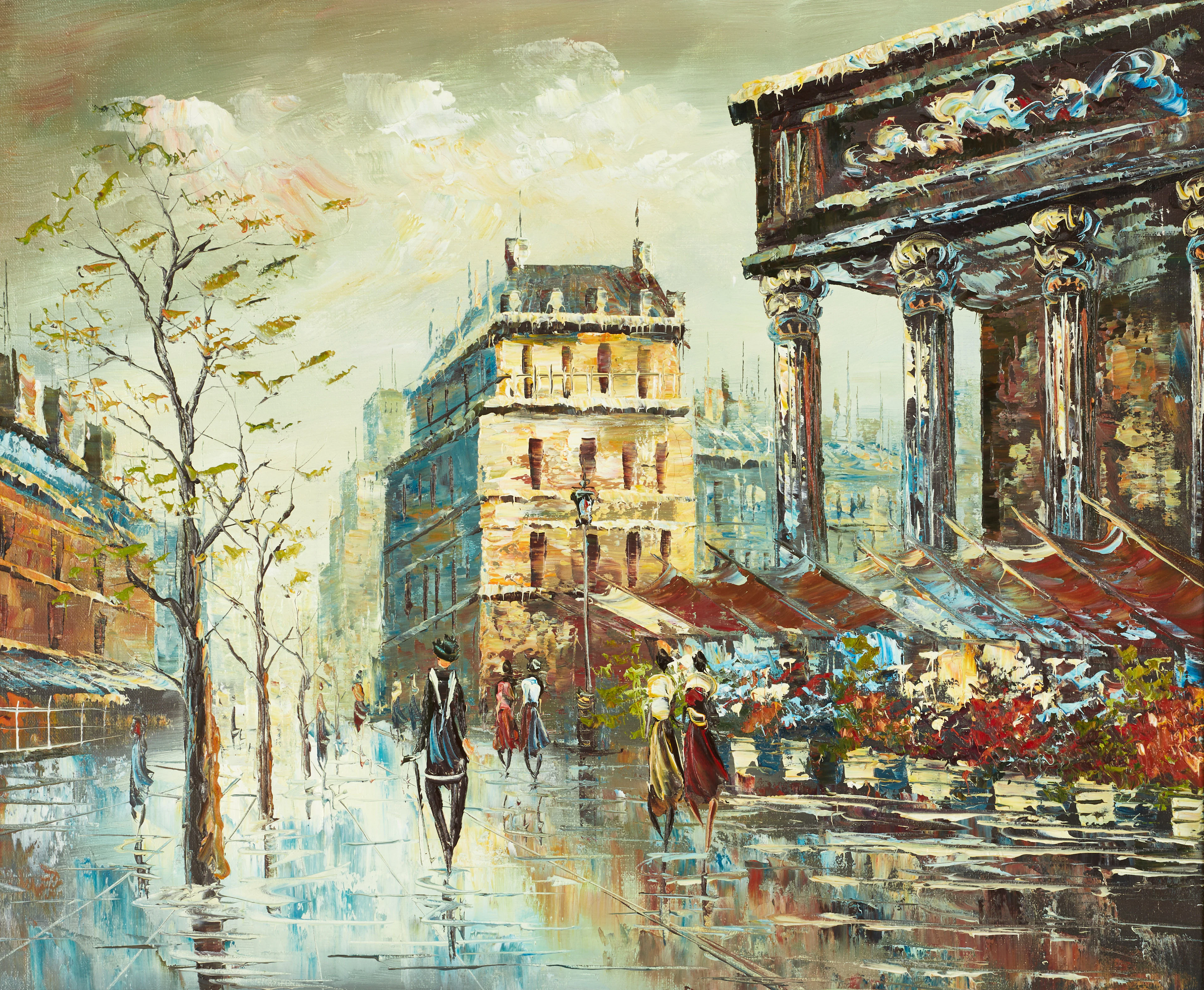 OIDENTIFIERAD KONSTÄR (1900-TAL). Motiv från Paris, signerad, olja på duk.