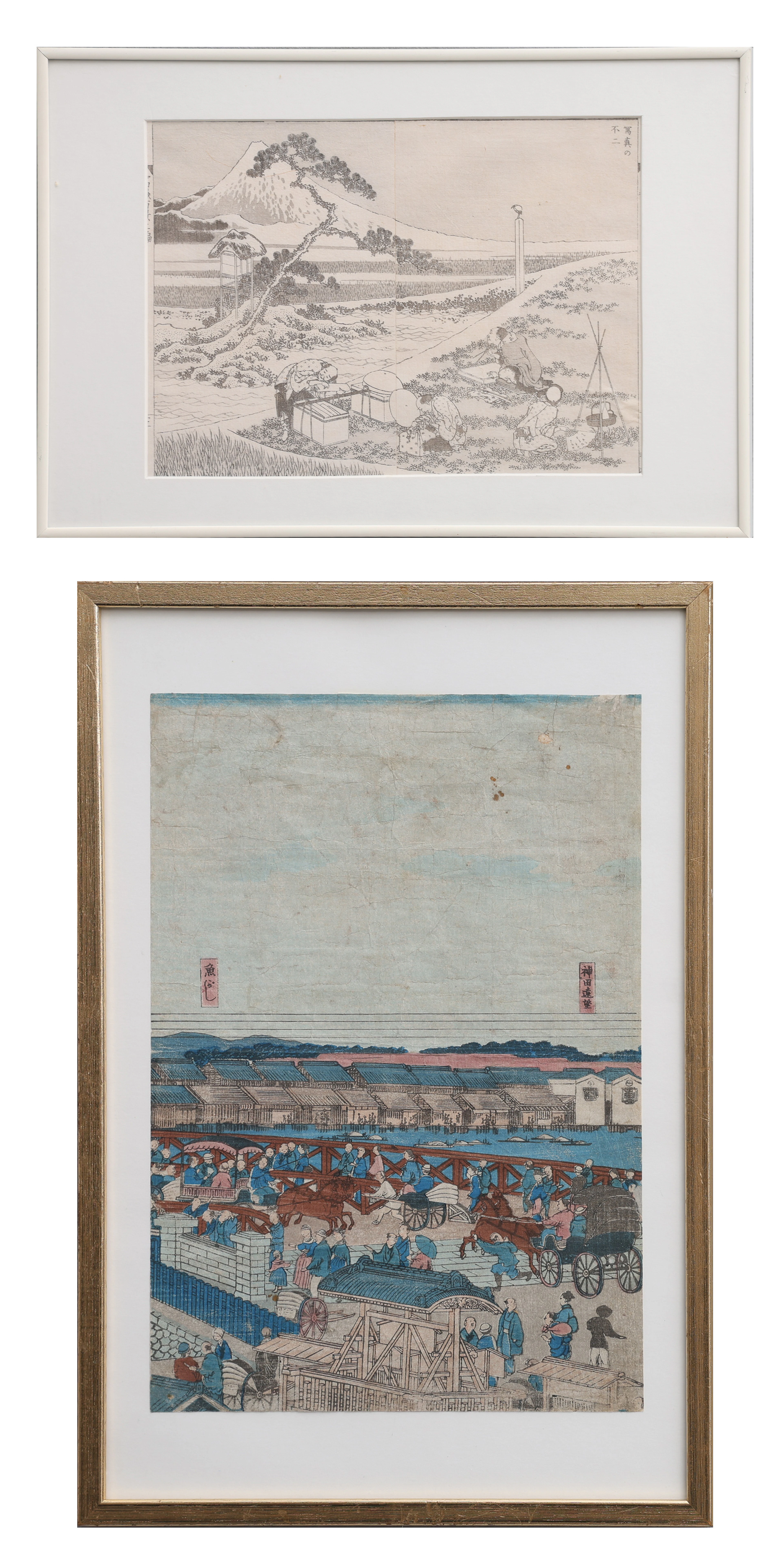 KATSUSHIKA HOKUSAI 1760-1849. SUMIZURI-E, "SHASHIN NO FUJI" BLAD 16