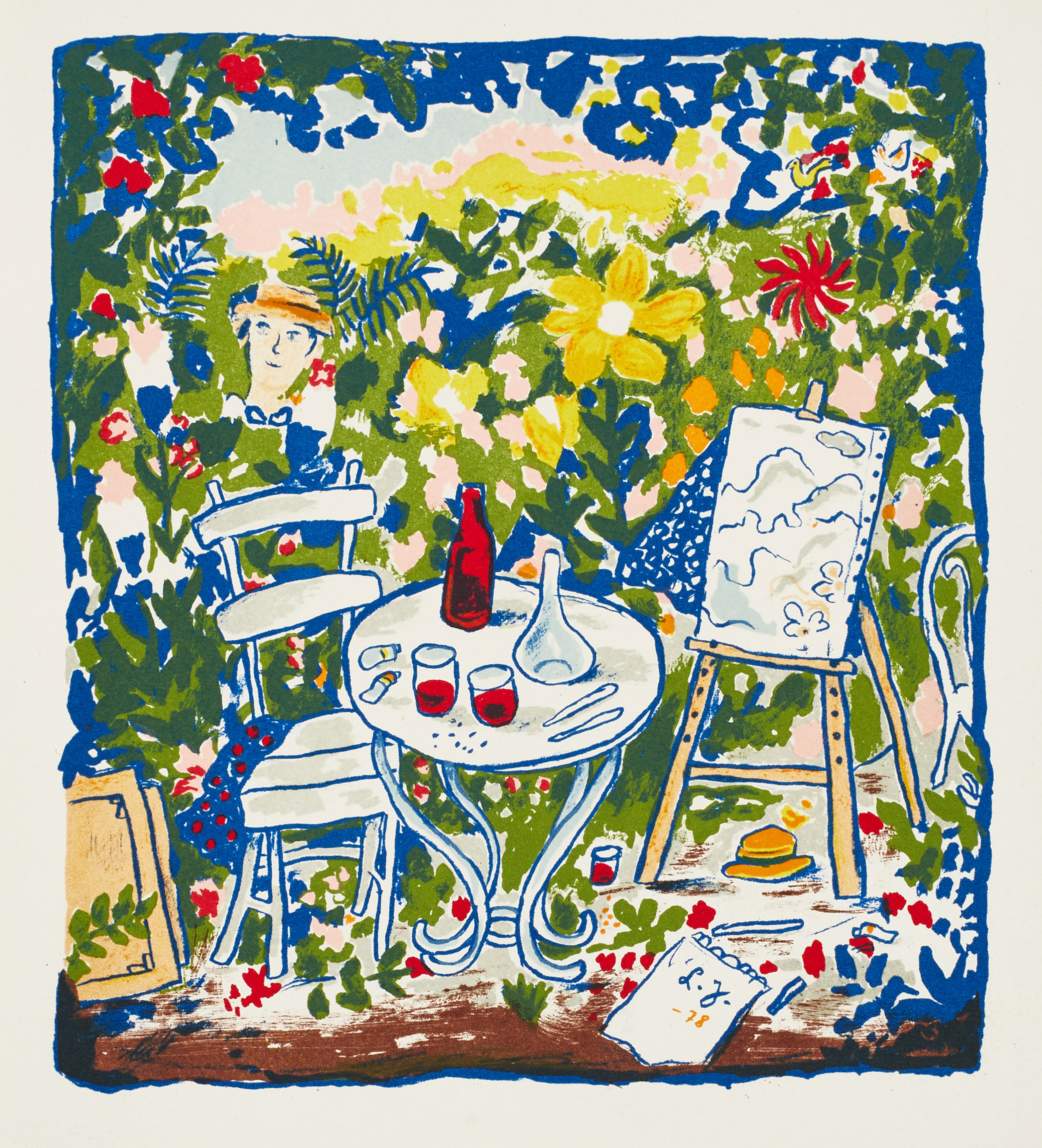 LENNART JIRLOW (1936-2020): "I trädgården", signerad L Jirlow, numrerad
